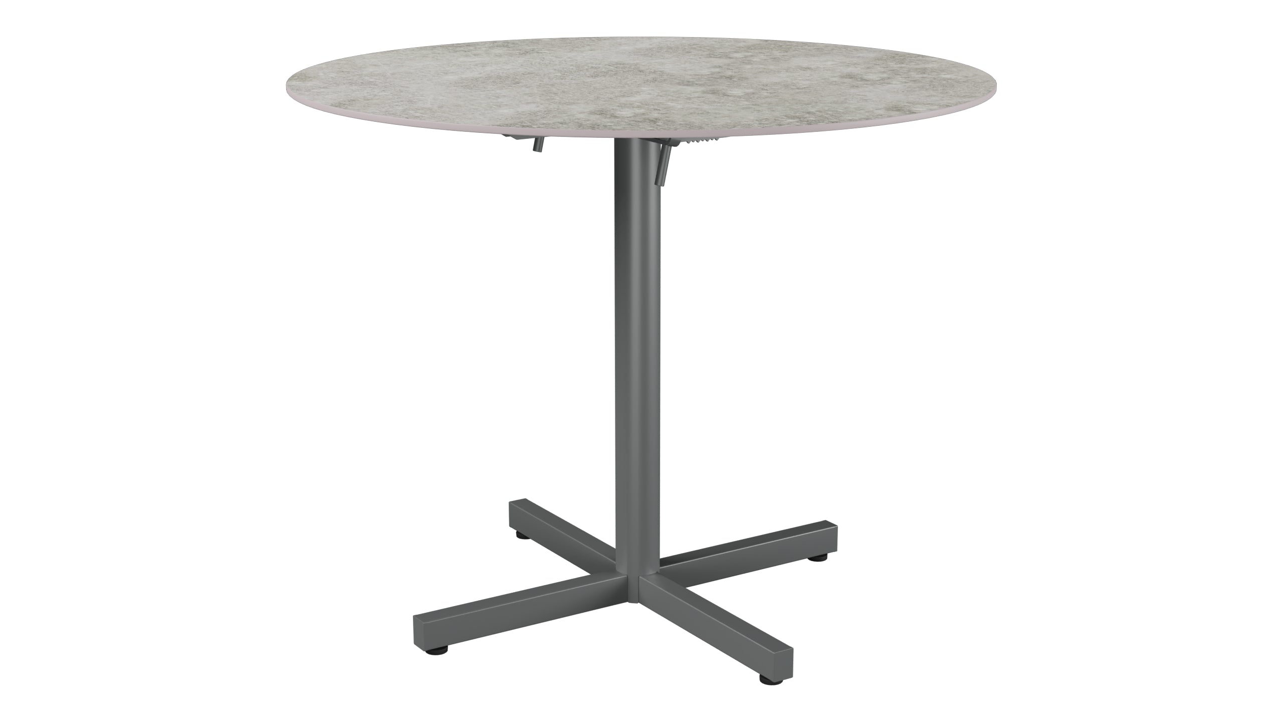 Luzern Glasfaser-Gartentisch Decor ø90 klappbar in Beton präsentiert im Onlineshop von KAQTU Design AG. Gartentisch ist von Schaffner