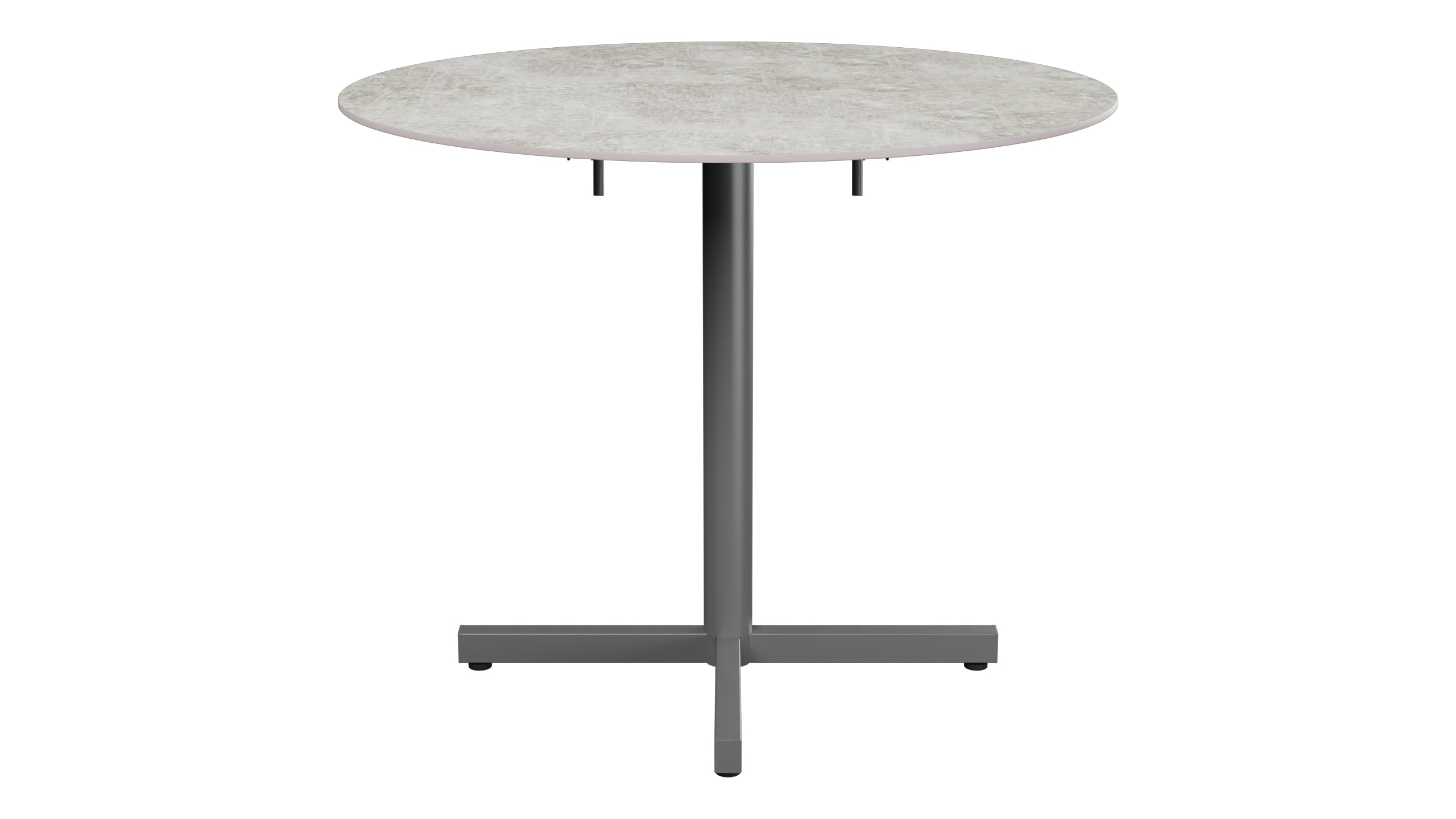 Luzern Glasfaser-Gartentisch Decor ø90 klappbar in Beton präsentiert im Onlineshop von KAQTU Design AG. Gartentisch ist von Schaffner