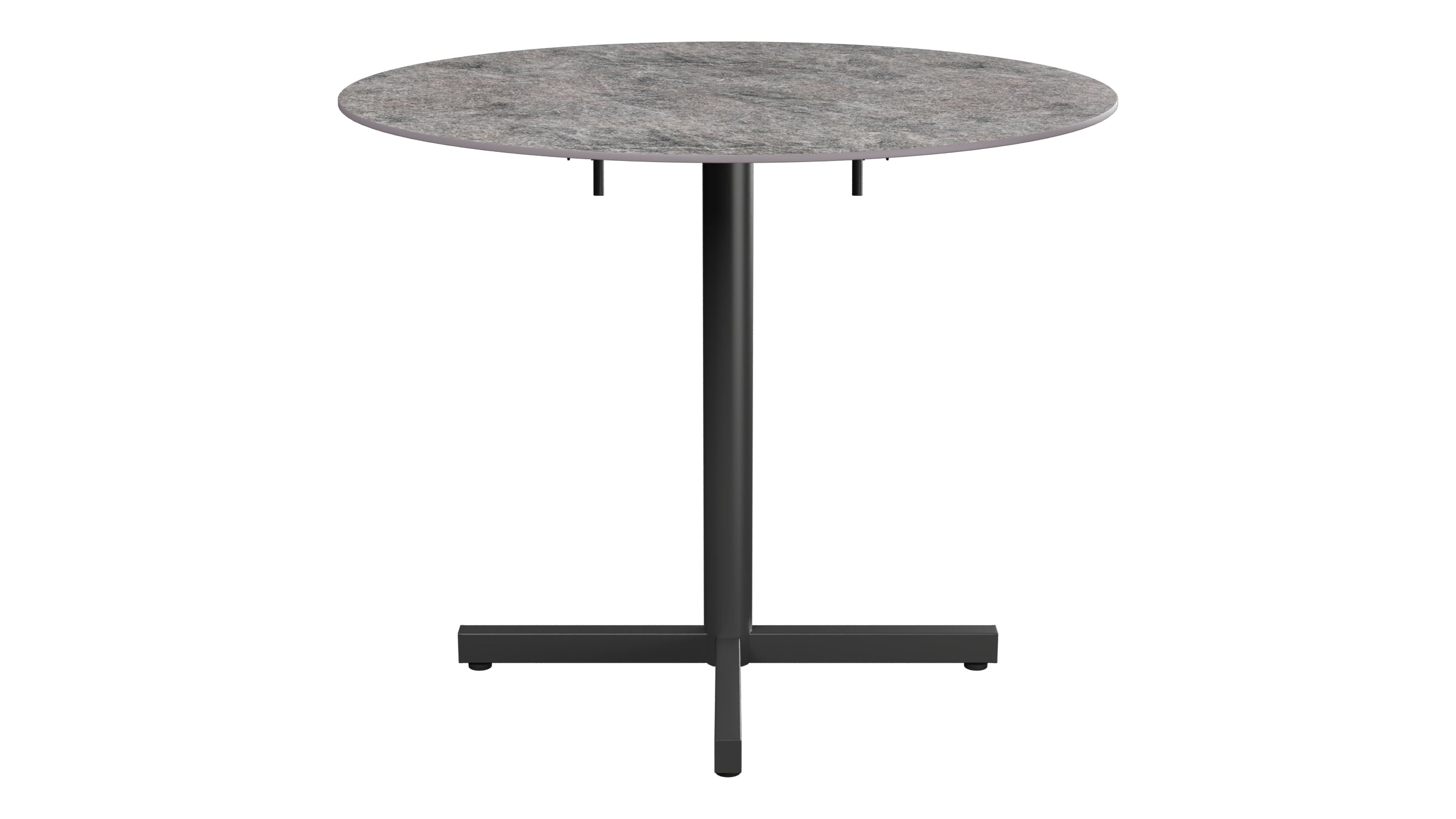 Luzern Glasfaser-Gartentisch Decor ø90 klappbar in Deko Schiefer präsentiert im Onlineshop von KAQTU Design AG. Gartentisch ist von Schaffner