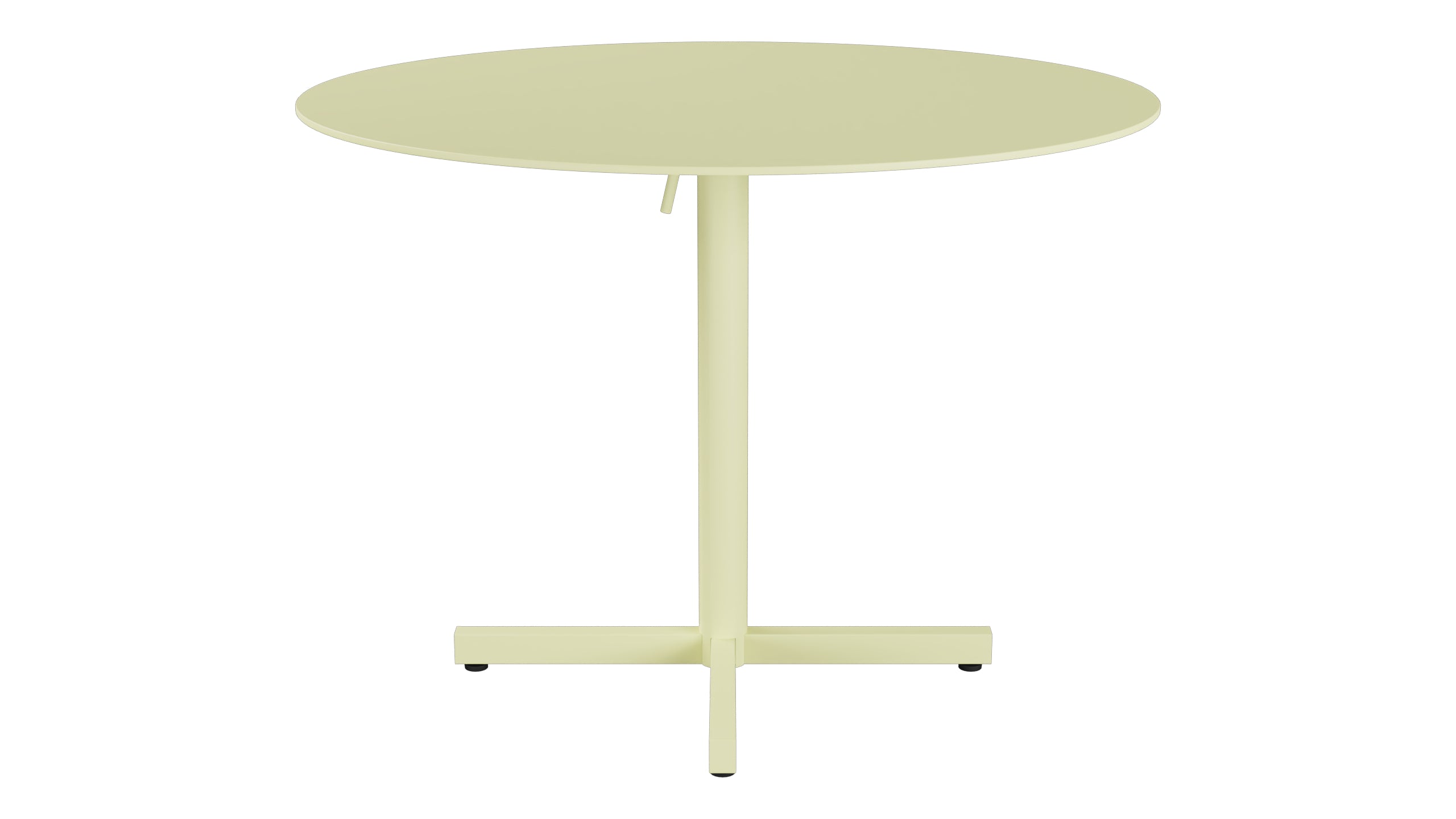 Luzern Glasfaser-Gartentisch Decor ø100 klappbar in Buchsbaumgelb präsentiert im Onlineshop von KAQTU Design AG. Gartentisch ist von Schaffner