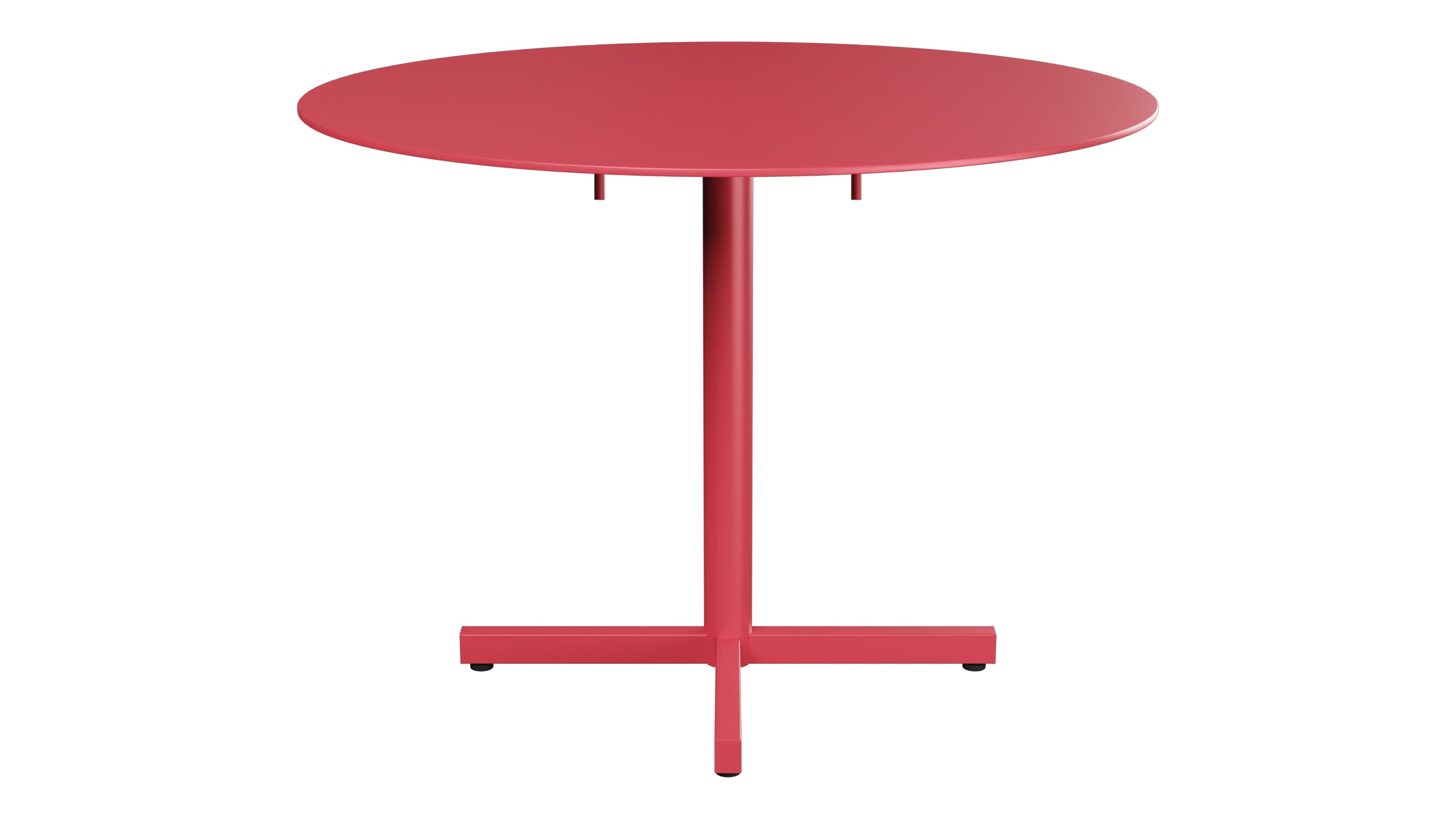 Luzern Glasfaser-Gartentisch Decor ø100 klappbar in Ahornrot präsentiert im Onlineshop von KAQTU Design AG. Gartentisch ist von Schaffner