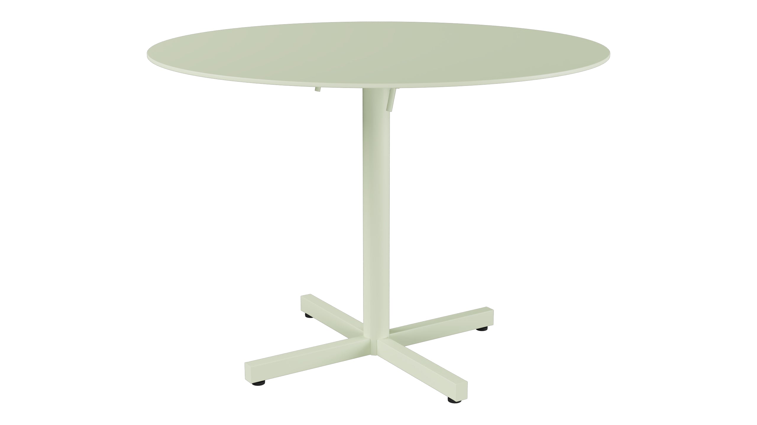 Luzern Glasfaser-Gartentisch Decor ø100 klappbar in Pastellgrün präsentiert im Onlineshop von KAQTU Design AG. Gartentisch ist von Schaffner