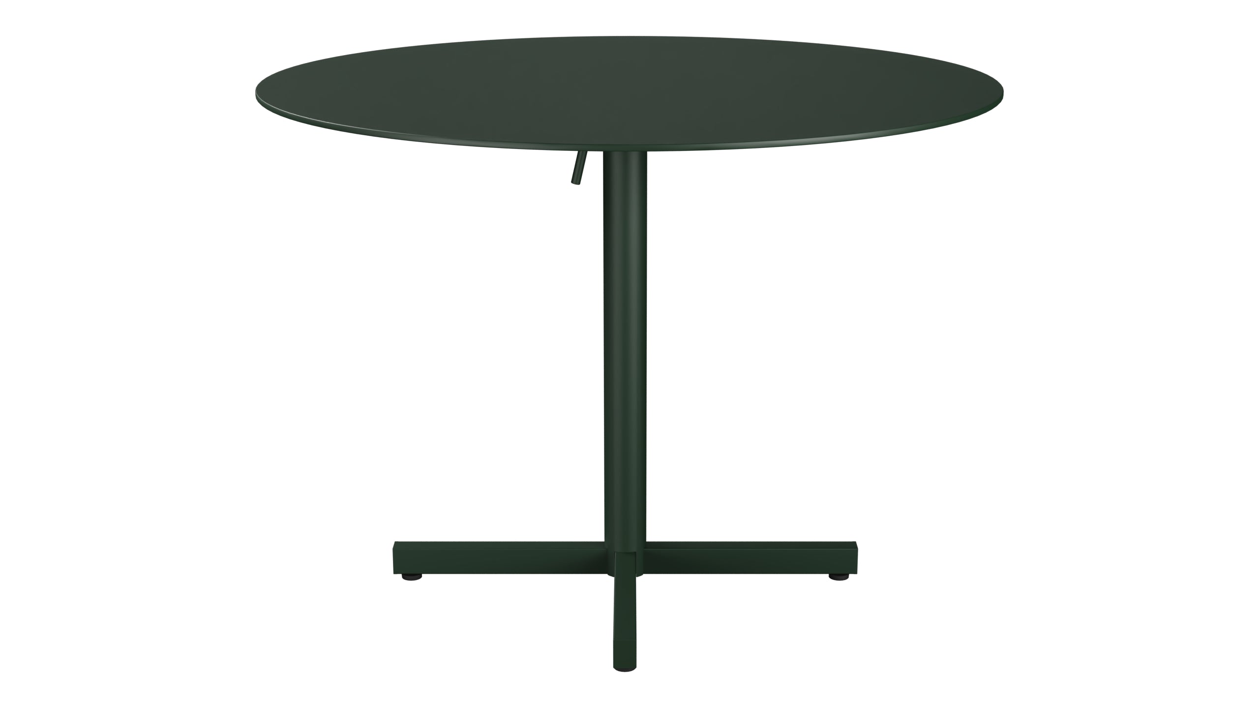 Luzern Glasfaser-Gartentisch Decor ø100 klappbar in Tannengrün präsentiert im Onlineshop von KAQTU Design AG. Gartentisch ist von Schaffner