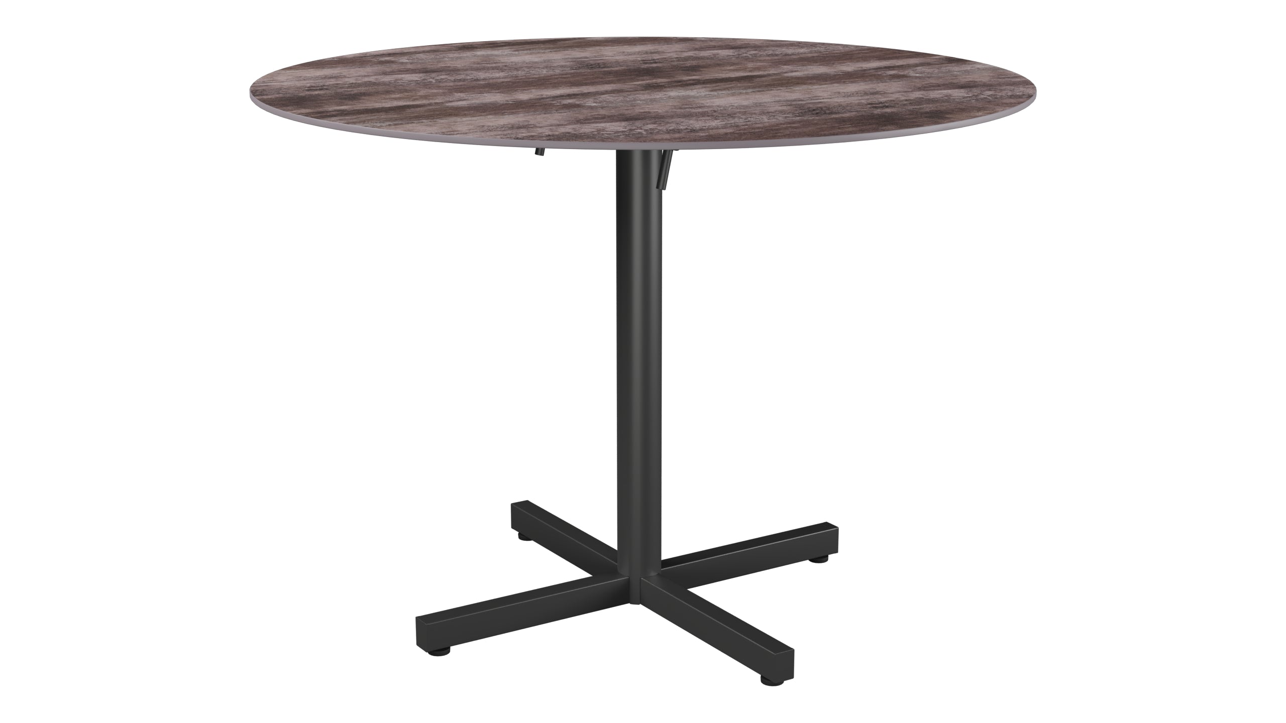 Luzern Glasfaser-Gartentisch Decor ø100 klappbar in Stromboli dunkel  präsentiert im Onlineshop von KAQTU Design AG. Gartentisch ist von Schaffner