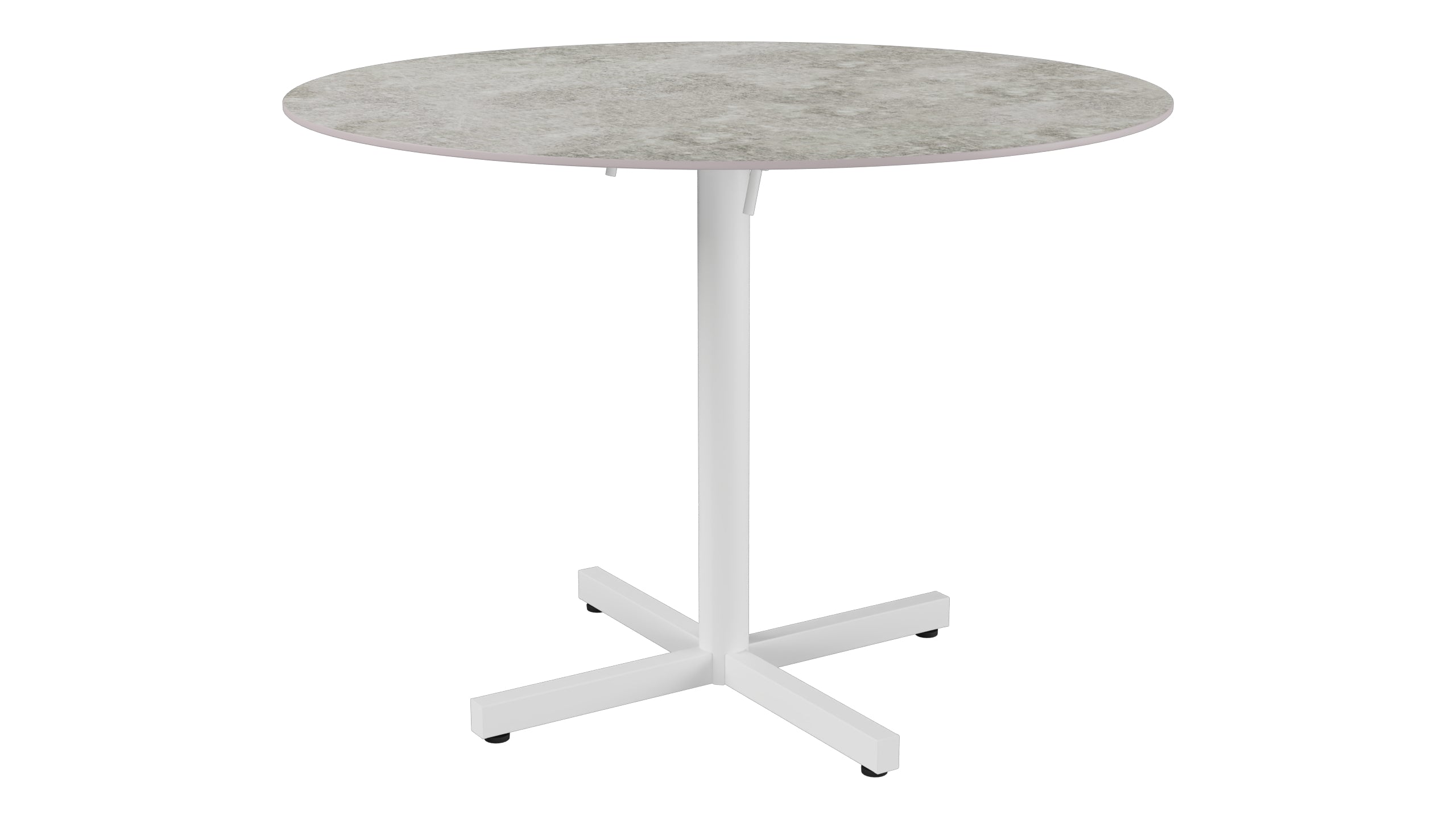 Luzern Glasfaser-Gartentisch Decor ø100 klappbar in Beton präsentiert im Onlineshop von KAQTU Design AG. Gartentisch ist von Schaffner