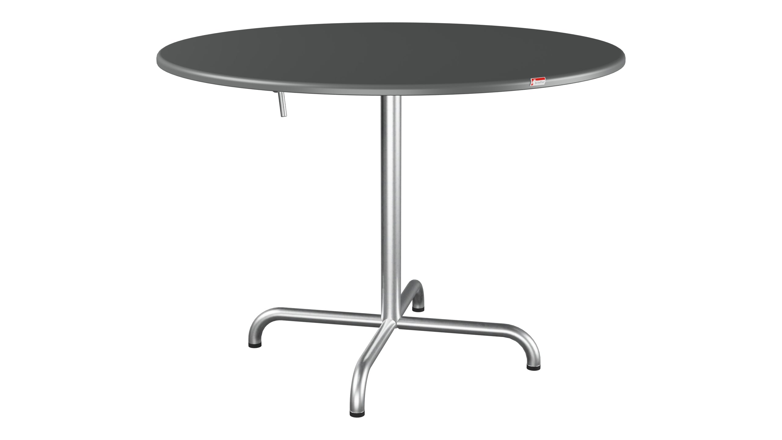 Davos Glasfaser-Gartentisch ø100 klappbar in Graphit präsentiert im Onlineshop von KAQTU Design AG. Gartentisch ist von Schaffner