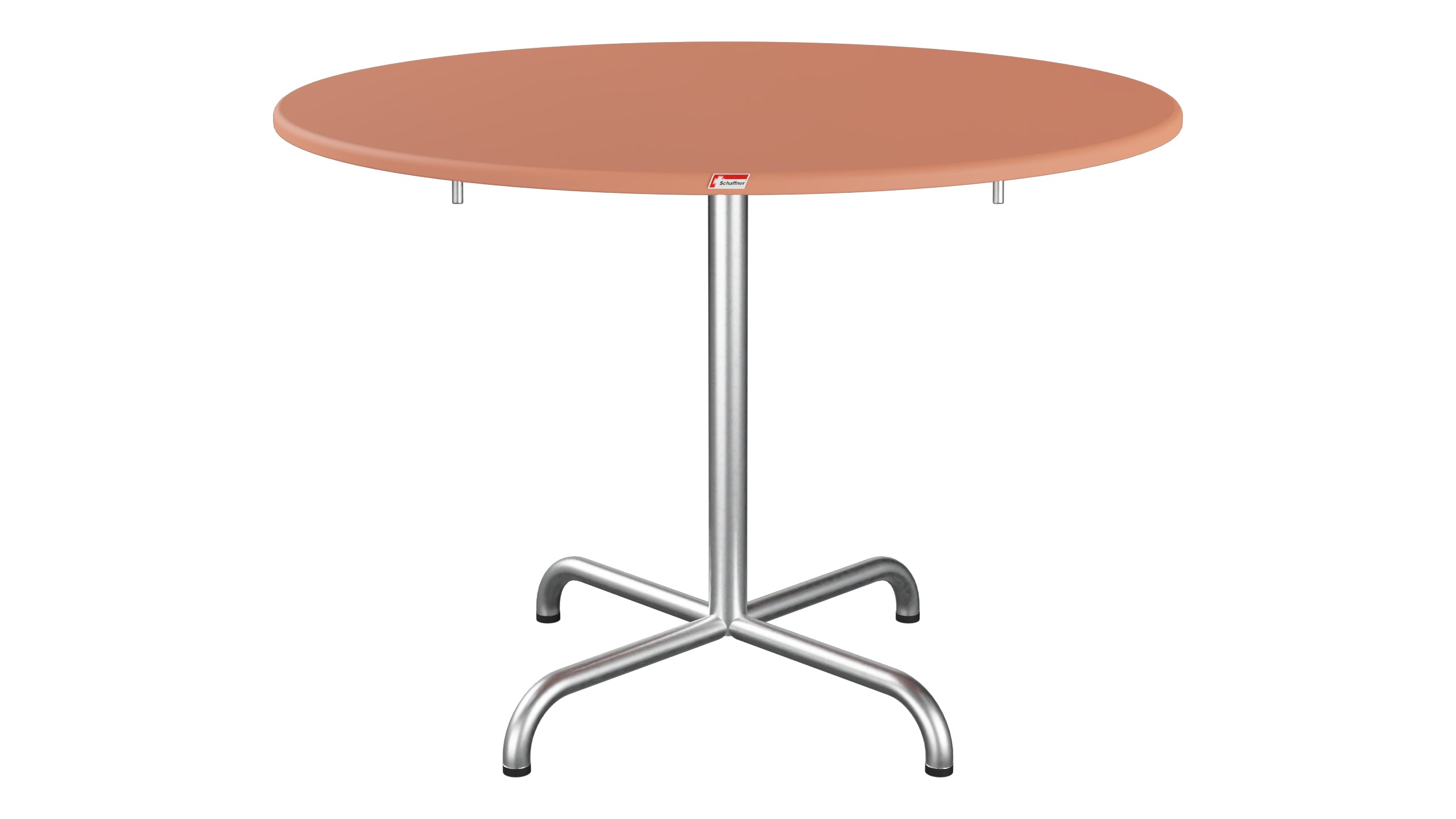 Davos Glasfaser-Gartentisch ø100 klappbar in Pastellterracotta präsentiert im Onlineshop von KAQTU Design AG. Gartentisch ist von Schaffner