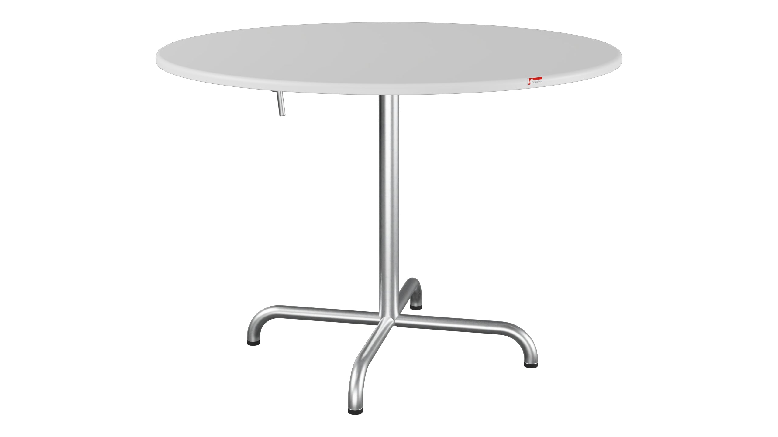 Davos Glasfaser-Gartentisch ø100 klappbar in Weiss präsentiert im Onlineshop von KAQTU Design AG. Gartentisch ist von Schaffner