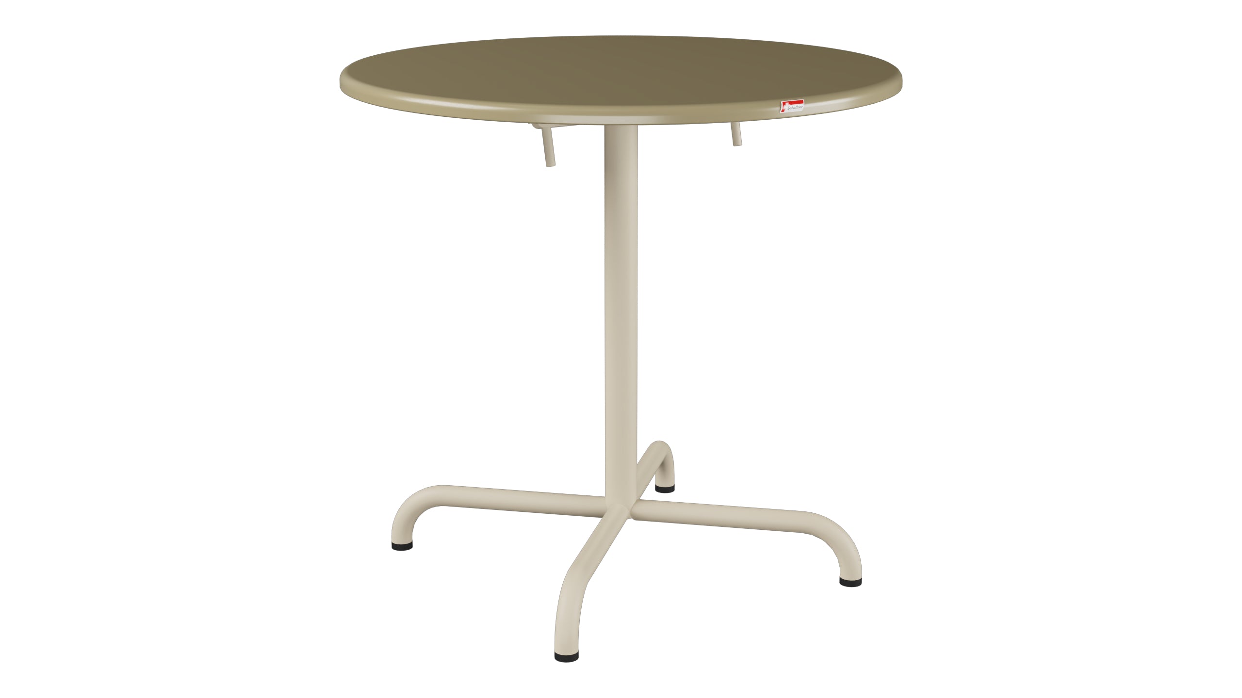 Davos Glasfaser-Gartentisch ø75 klappbar in Champagner präsentiert im Onlineshop von KAQTU Design AG. Gartentisch ist von Schaffner