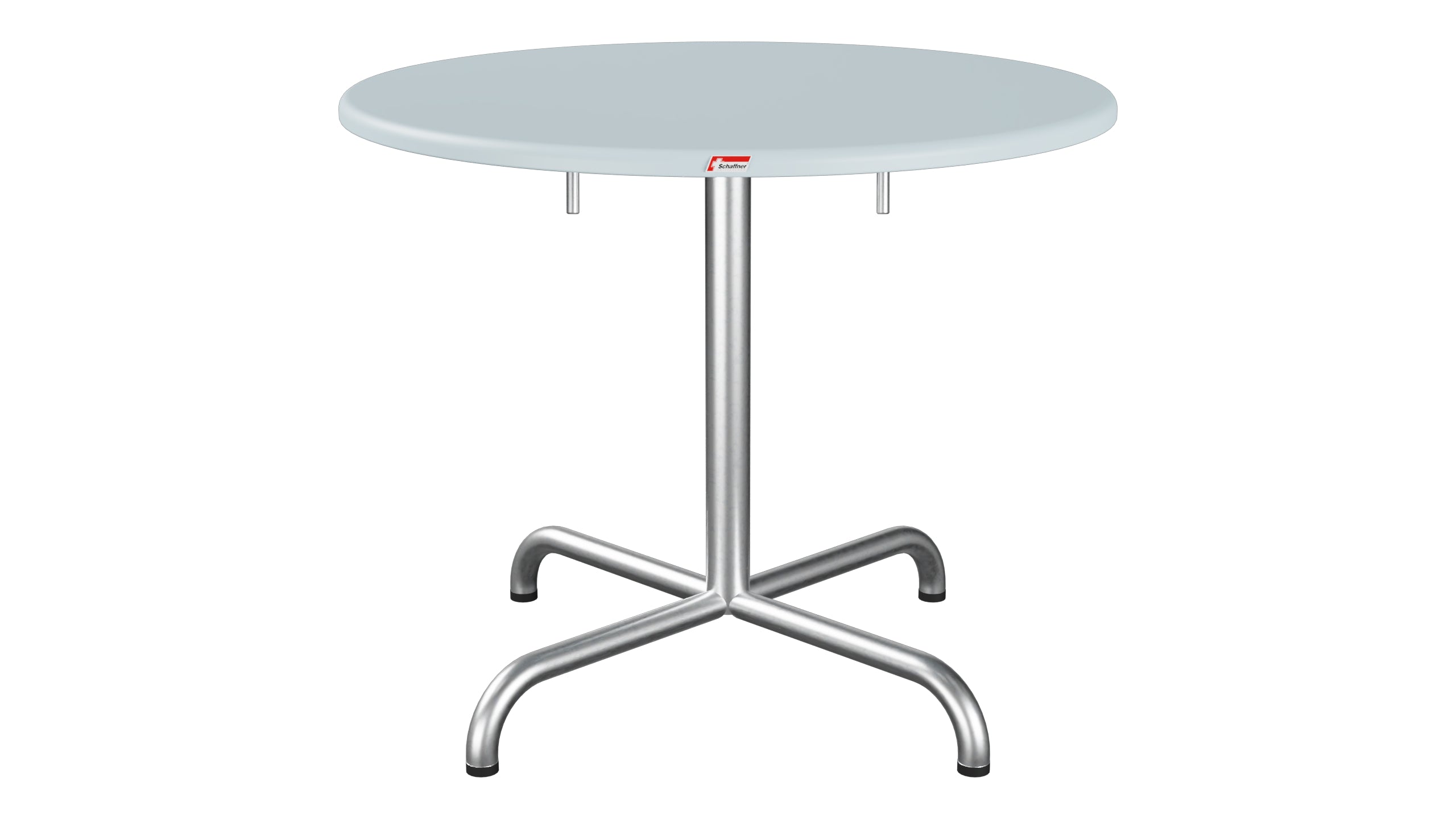 Davos Glasfaser-Salontisch ø75 / 62 klappbar in Pastellblau präsentiert im Onlineshop von KAQTU Design AG. Beistelltisch Outdoor ist von Schaffner