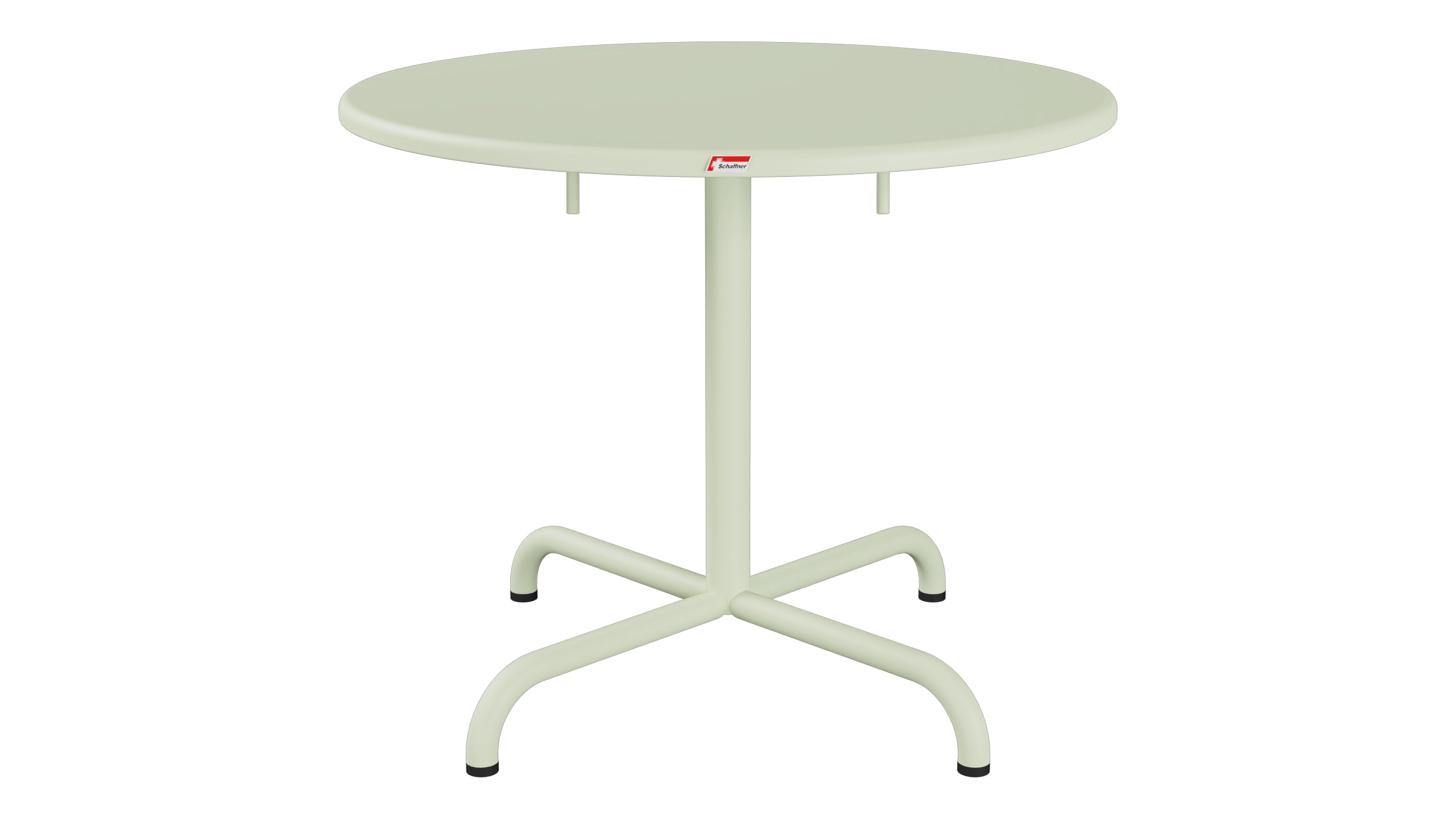 Davos Glasfaser-Salontisch ø75 / 62 klappbar in Pastellgrün präsentiert im Onlineshop von KAQTU Design AG. Beistelltisch Outdoor ist von Schaffner