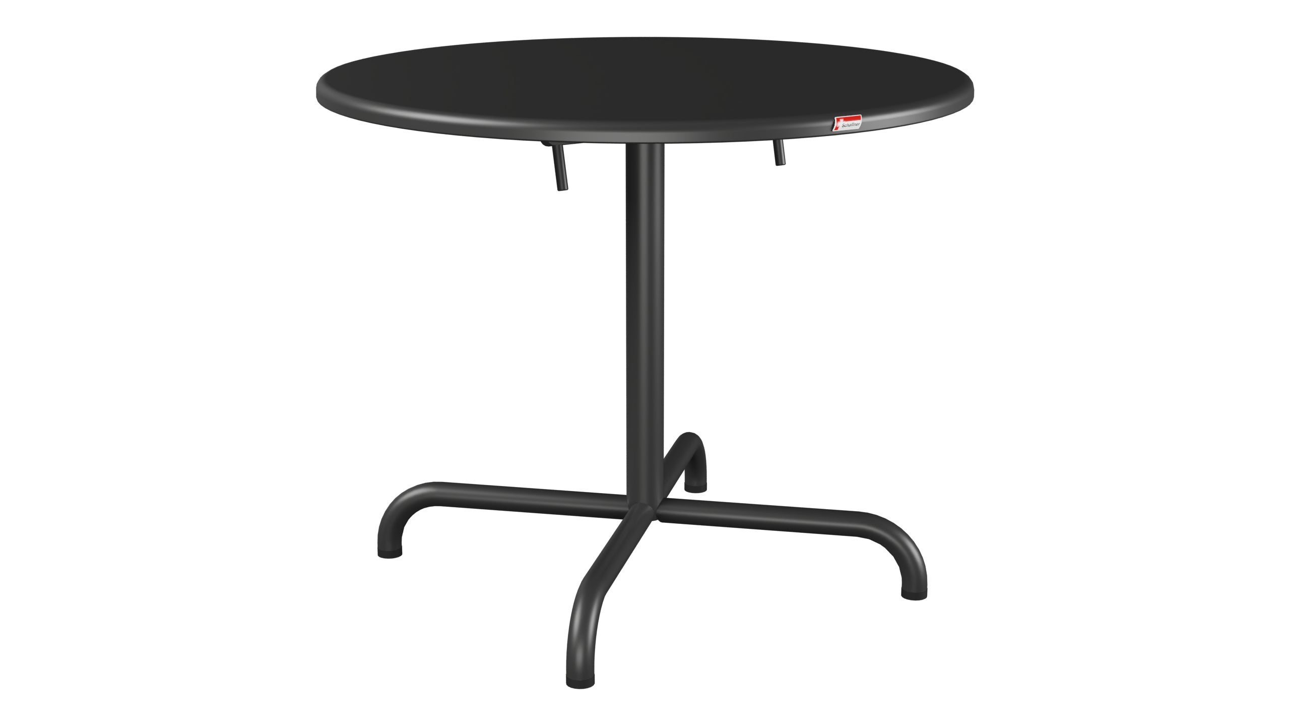 Davos Glasfaser-Salontisch ø75 / 62 klappbar in Anthrazit präsentiert im Onlineshop von KAQTU Design AG. Beistelltisch Outdoor ist von Schaffner