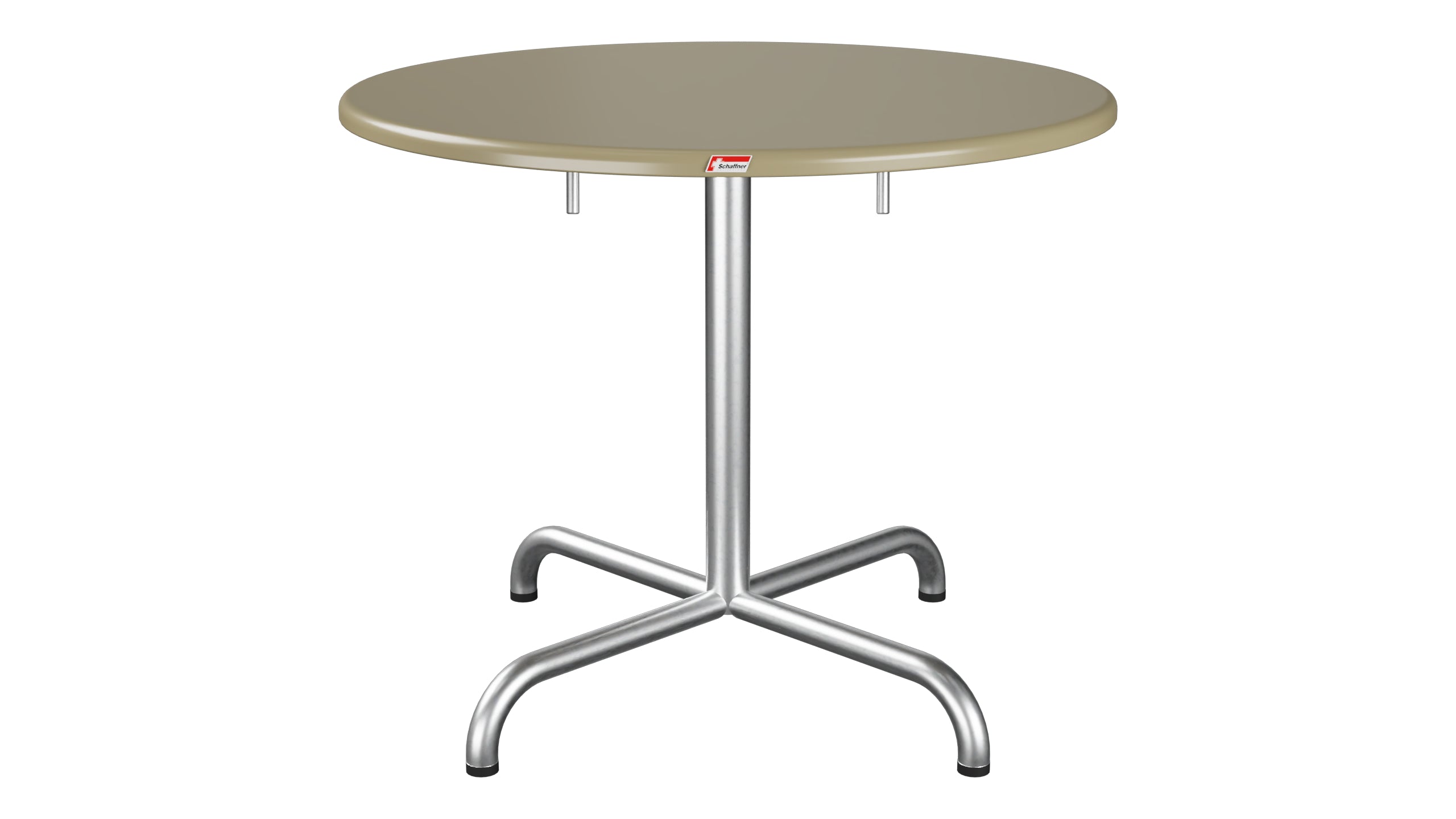 Davos Glasfaser-Salontisch ø75 / 62 klappbar in Champagner präsentiert im Onlineshop von KAQTU Design AG. Beistelltisch Outdoor ist von Schaffner