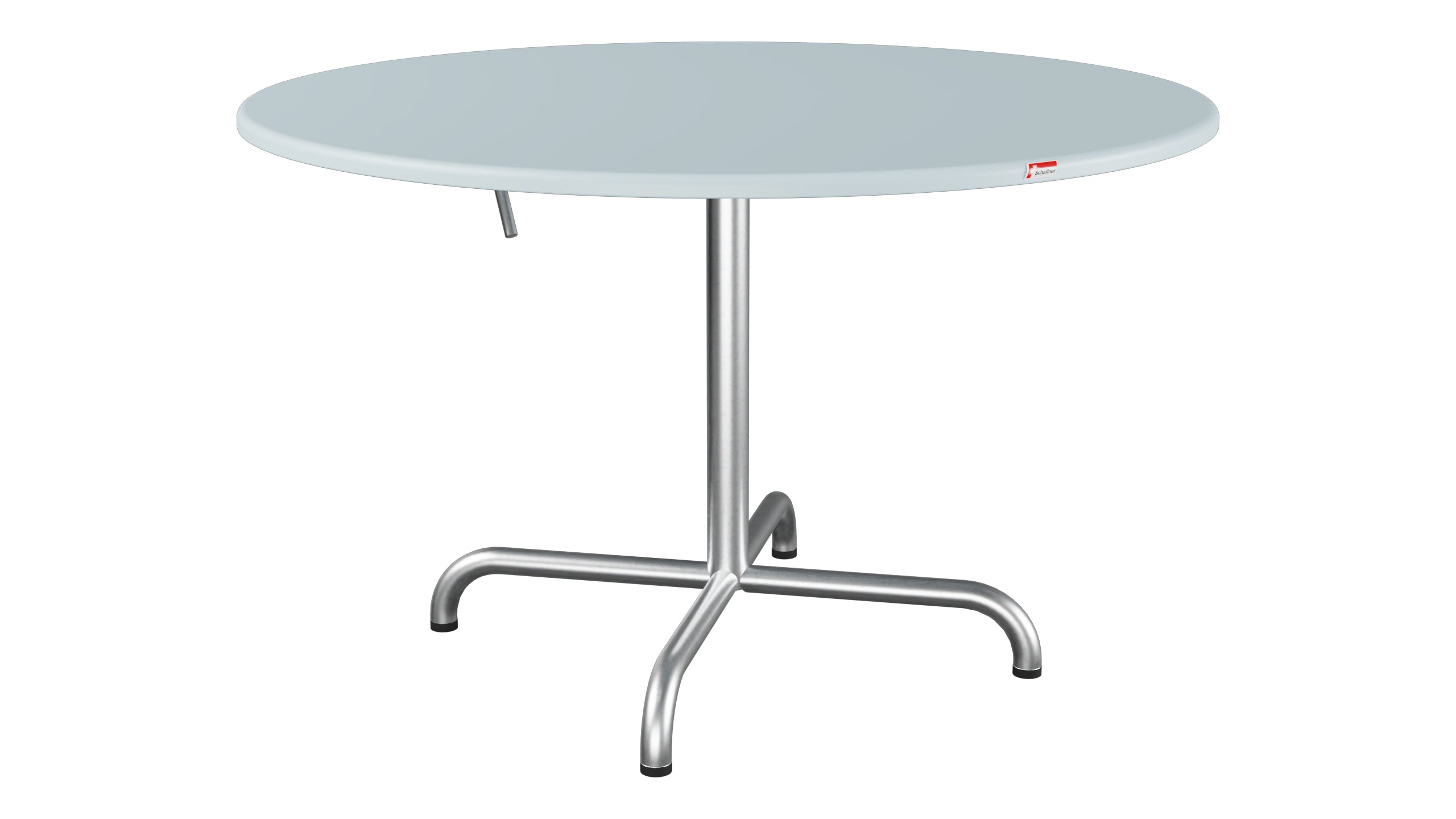 Davos Glasfaser-Salontisch ø100 / 62 klappbar in Pastellblau präsentiert im Onlineshop von KAQTU Design AG. Beistelltisch Outdoor ist von Schaffner