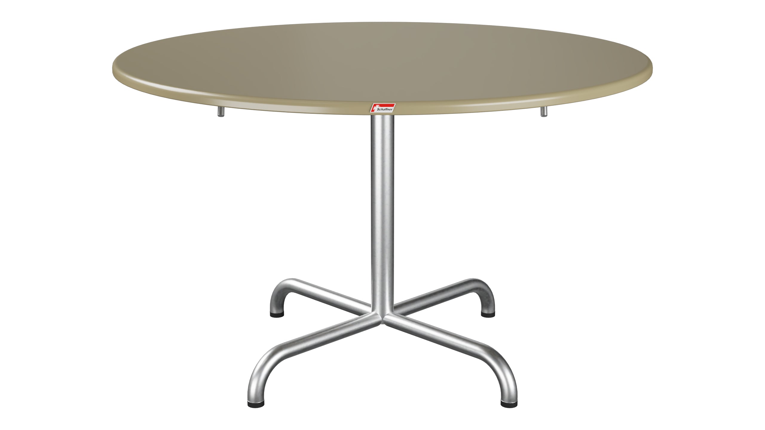 Davos Glasfaser-Salontisch ø100 / 62 klappbar in Champagner präsentiert im Onlineshop von KAQTU Design AG. Beistelltisch Outdoor ist von Schaffner