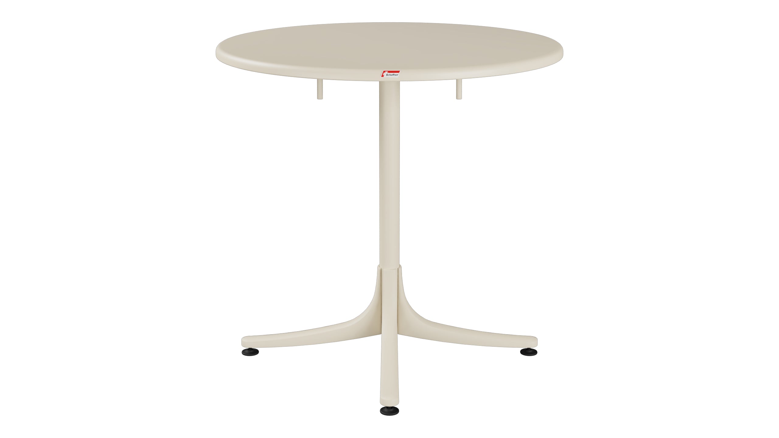 Schaffhausen Glasfaser-Gartentisch ø75 klappbar in Pastellsand präsentiert im Onlineshop von KAQTU Design AG. Gartentisch ist von Schaffner