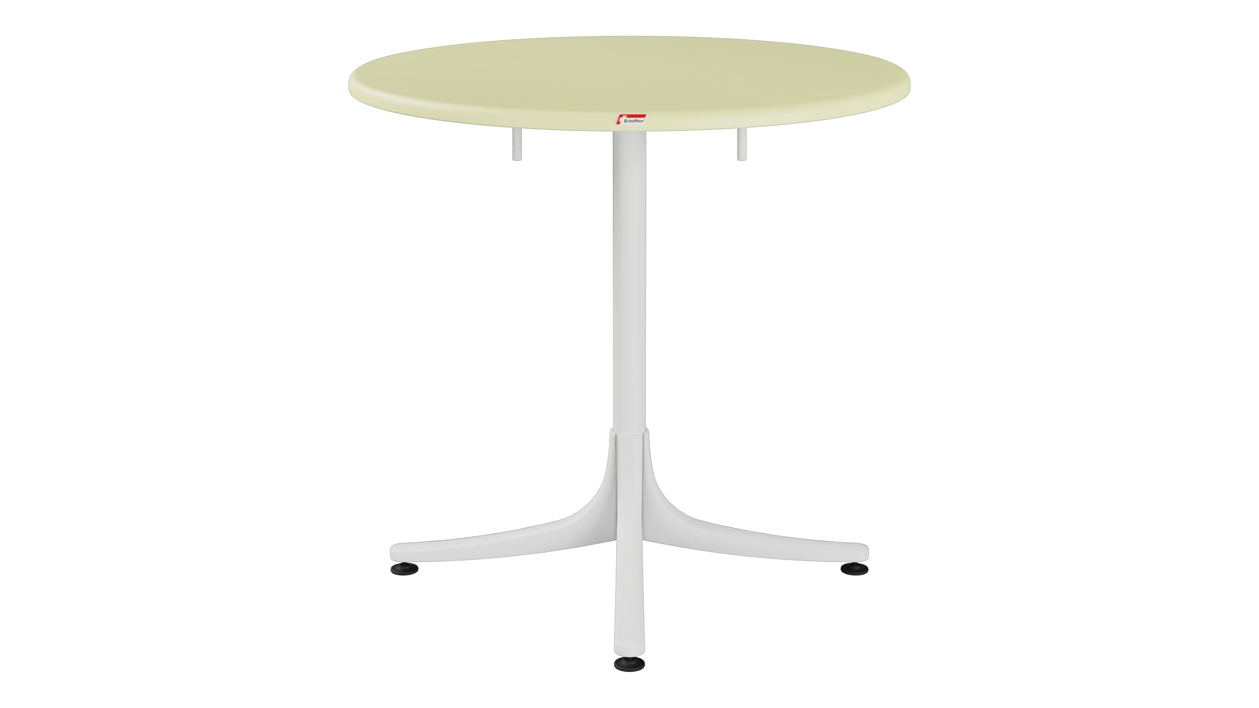 Schaffhausen Glasfaser-Gartentisch ø75 klappbar in Buchsbaumgelb präsentiert im Onlineshop von KAQTU Design AG. Gartentisch ist von Schaffner