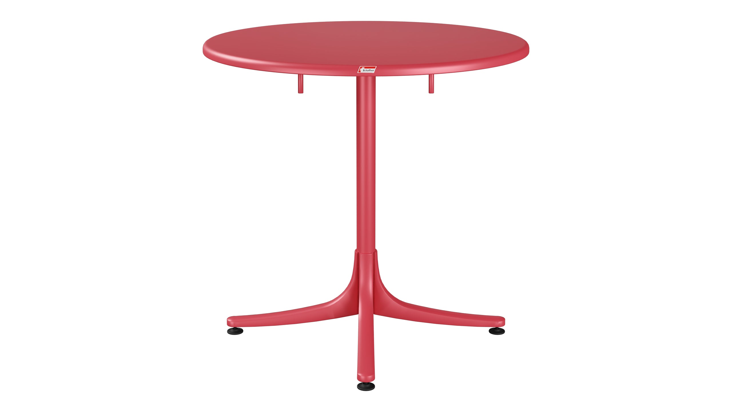 Schaffhausen Glasfaser-Gartentisch ø75 klappbar in Ahornrot präsentiert im Onlineshop von KAQTU Design AG. Gartentisch ist von Schaffner