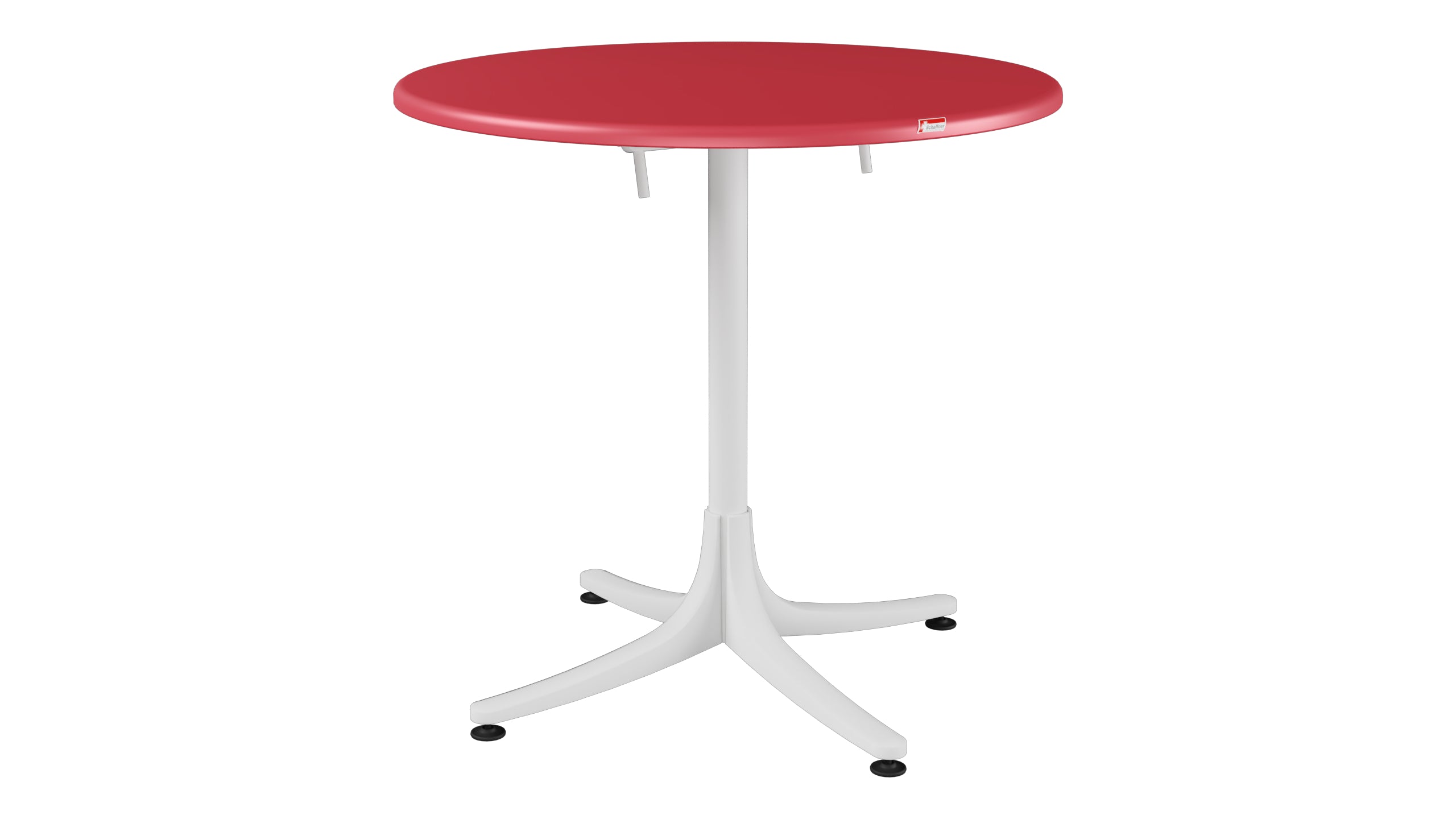 Schaffhausen Glasfaser-Gartentisch ø75 klappbar in Ahornrot präsentiert im Onlineshop von KAQTU Design AG. Gartentisch ist von Schaffner