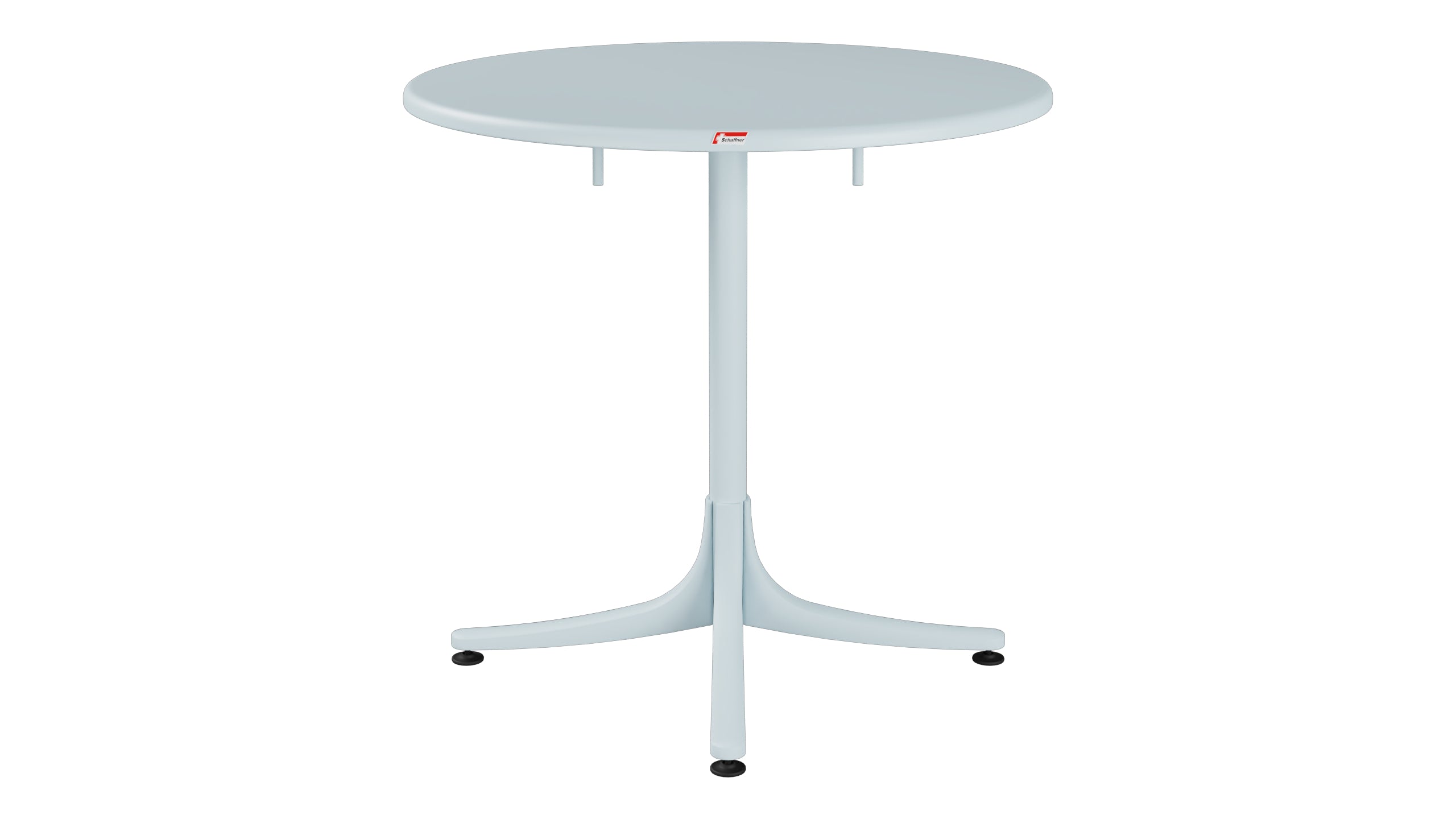 Schaffhausen Glasfaser-Gartentisch ø75 klappbar in Pastellblau präsentiert im Onlineshop von KAQTU Design AG. Gartentisch ist von Schaffner