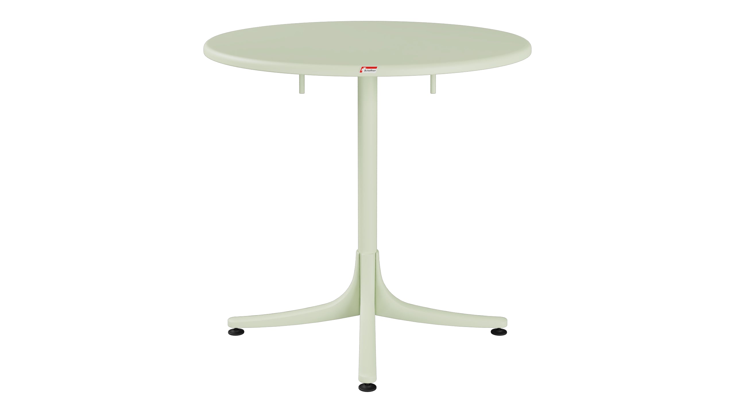 Schaffhausen Glasfaser-Gartentisch ø75 klappbar in Pastellgrün präsentiert im Onlineshop von KAQTU Design AG. Gartentisch ist von Schaffner