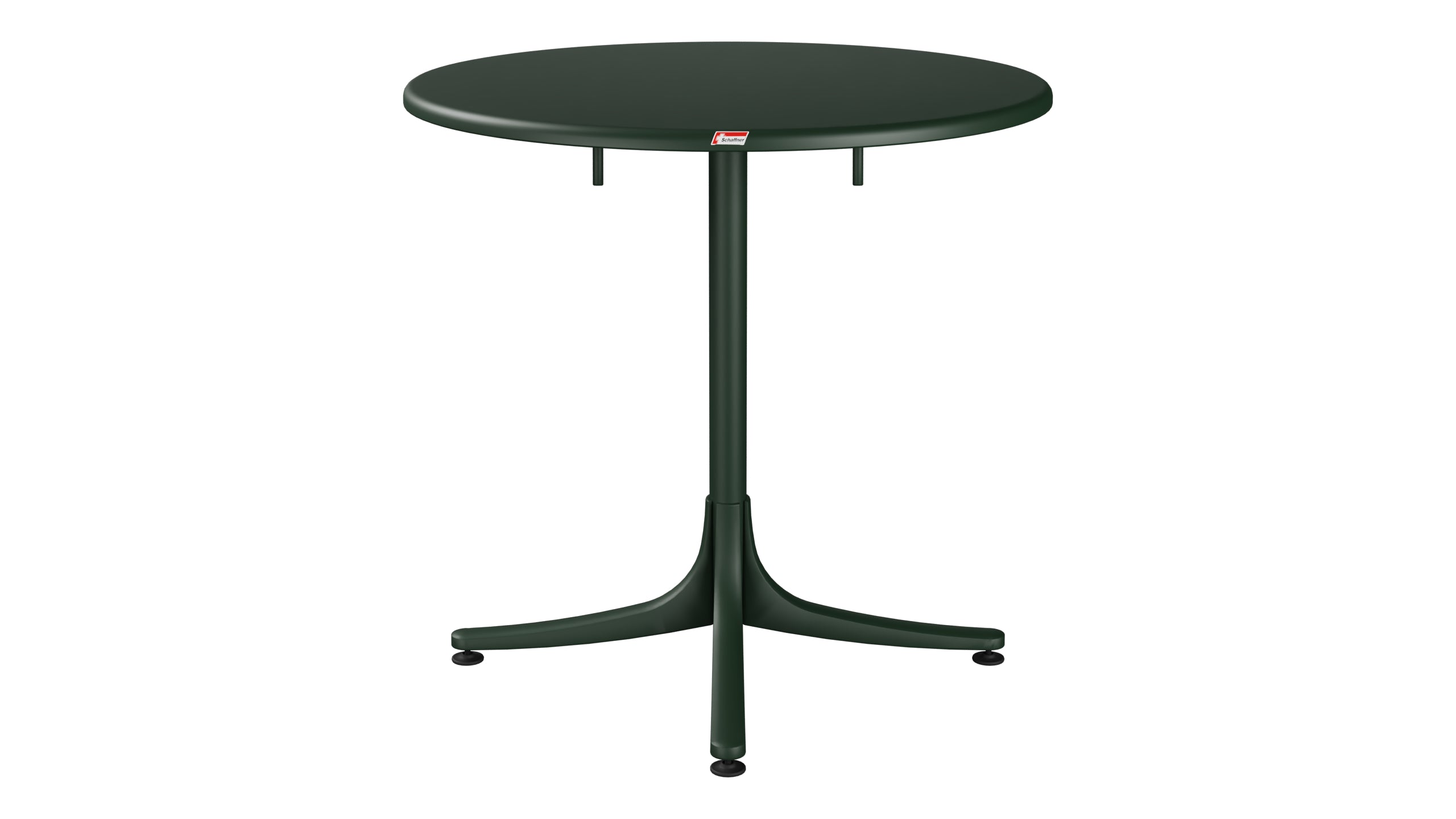 Schaffhausen Glasfaser-Gartentisch ø75 klappbar in Tannengrün präsentiert im Onlineshop von KAQTU Design AG. Gartentisch ist von Schaffner
