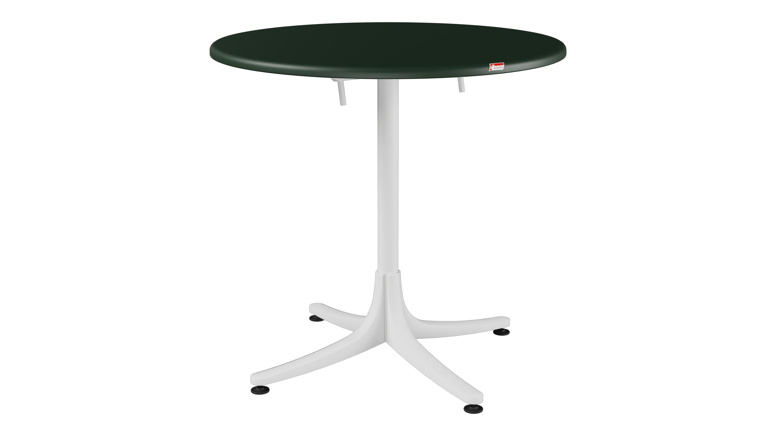 Schaffhausen Glasfaser-Gartentisch ø75 klappbar in Tannengrün präsentiert im Onlineshop von KAQTU Design AG. Gartentisch ist von Schaffner