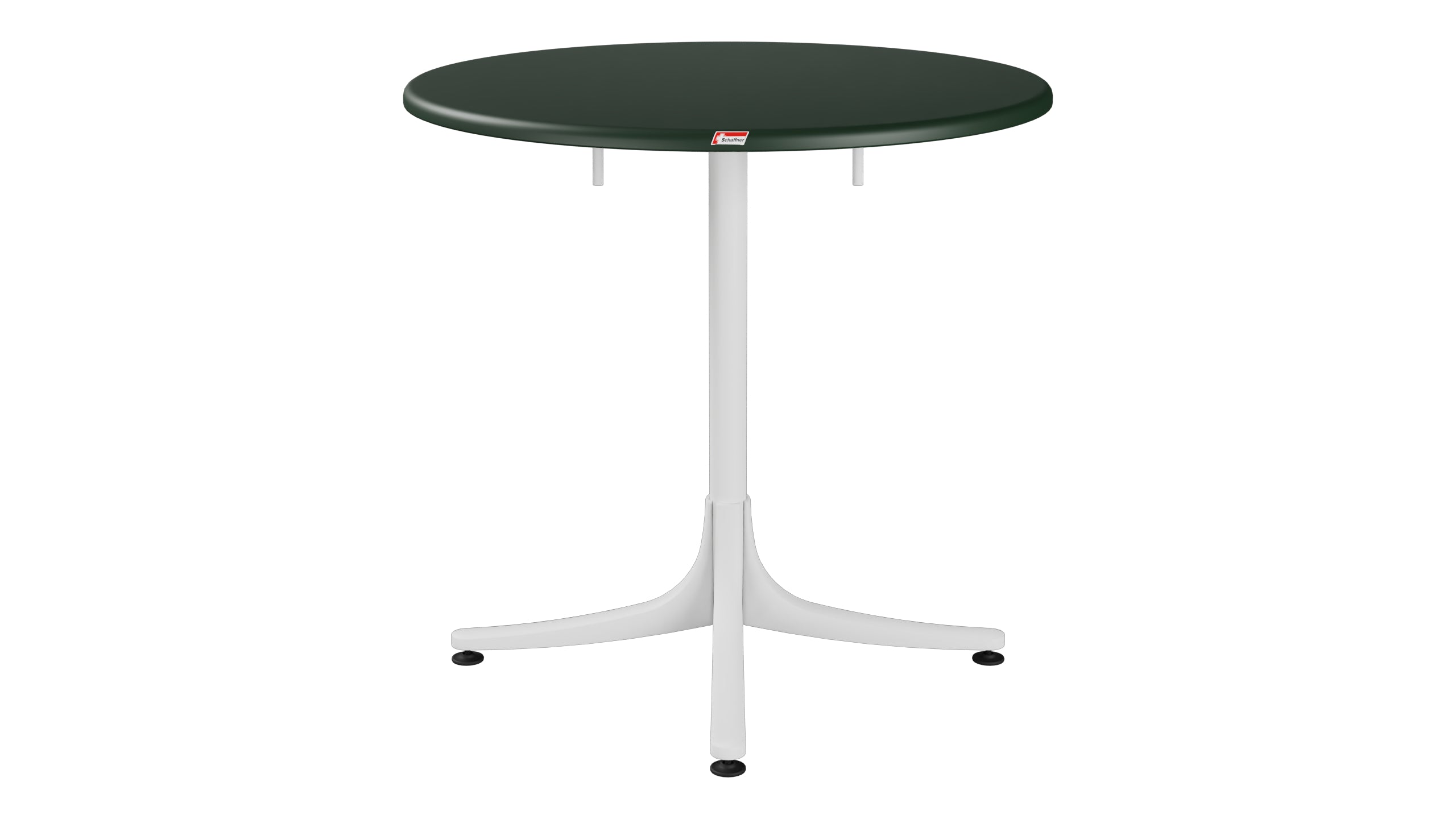 Schaffhausen Glasfaser-Gartentisch ø75 klappbar in Tannengrün präsentiert im Onlineshop von KAQTU Design AG. Gartentisch ist von Schaffner