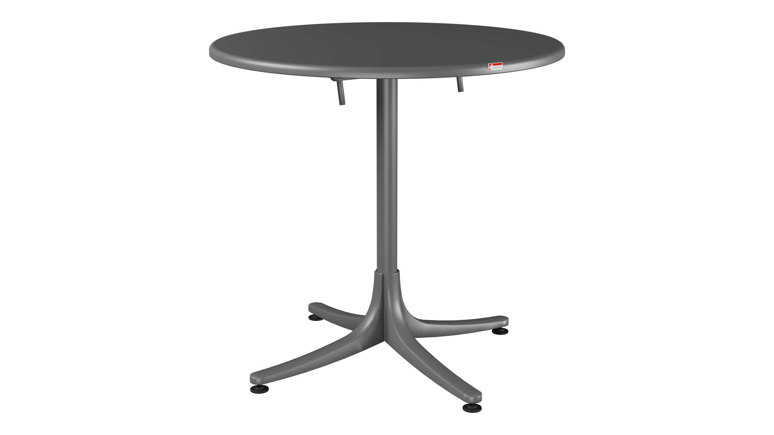 Schaffhausen Glasfaser-Gartentisch ø75 klappbar in Graphit präsentiert im Onlineshop von KAQTU Design AG. Gartentisch ist von Schaffner