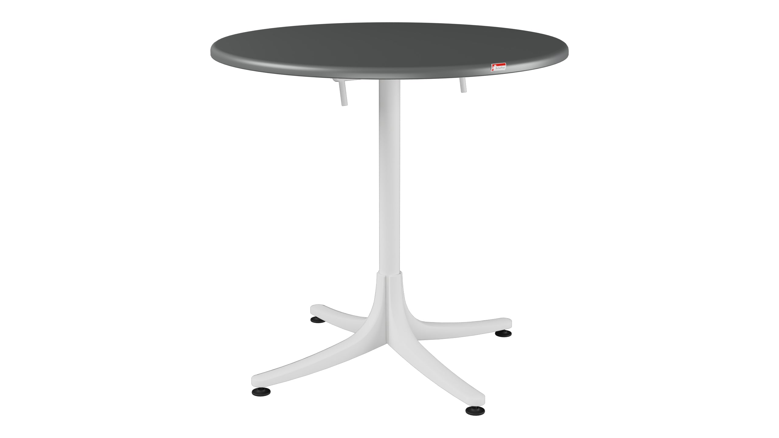 Schaffhausen Glasfaser-Gartentisch ø75 klappbar in Graphit präsentiert im Onlineshop von KAQTU Design AG. Gartentisch ist von Schaffner