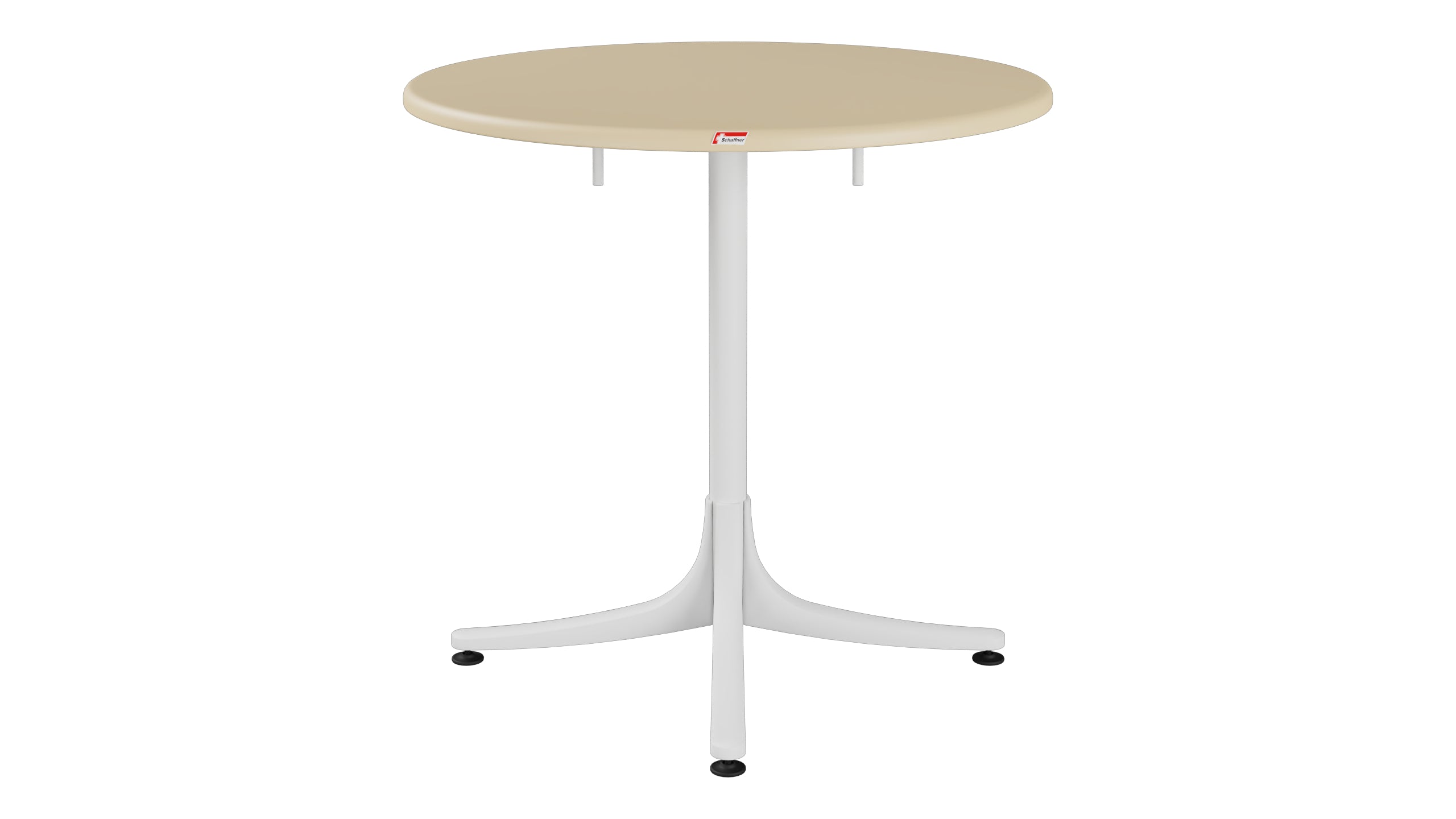 Schaffhausen Glasfaser-Gartentisch ø75 klappbar in Pastellbraun präsentiert im Onlineshop von KAQTU Design AG. Gartentisch ist von Schaffner