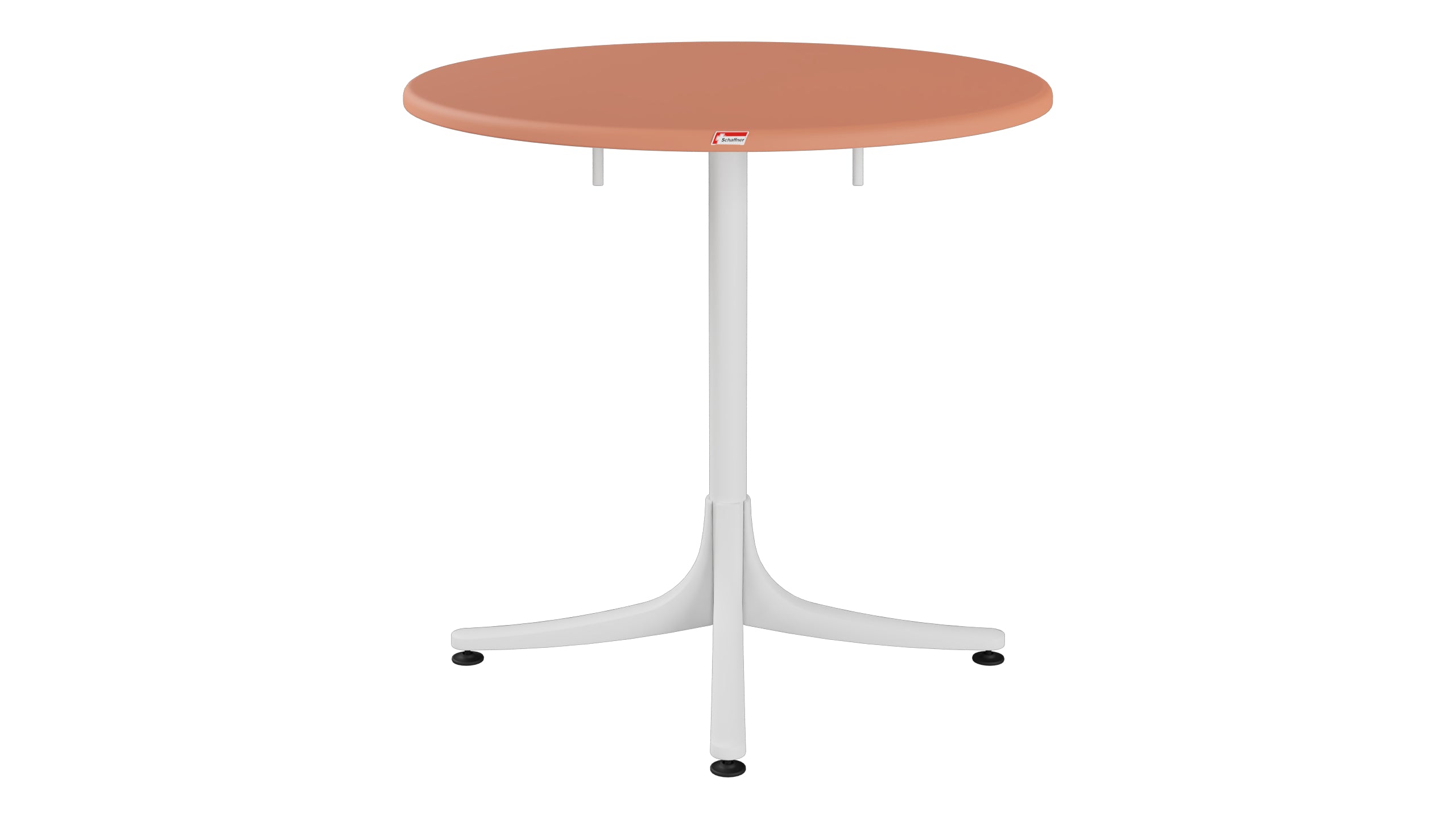 Schaffhausen Glasfaser-Gartentisch ø75 klappbar in Pastellterracotta präsentiert im Onlineshop von KAQTU Design AG. Gartentisch ist von Schaffner