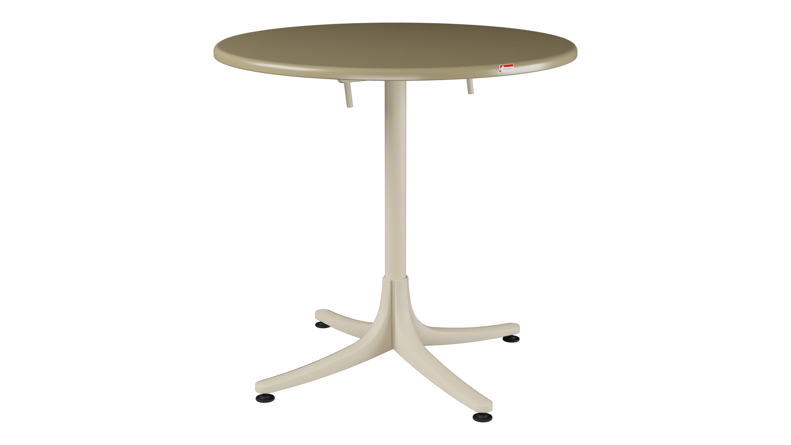 Schaffhausen Glasfaser-Gartentisch ø75 klappbar in Champagner präsentiert im Onlineshop von KAQTU Design AG. Gartentisch ist von Schaffner