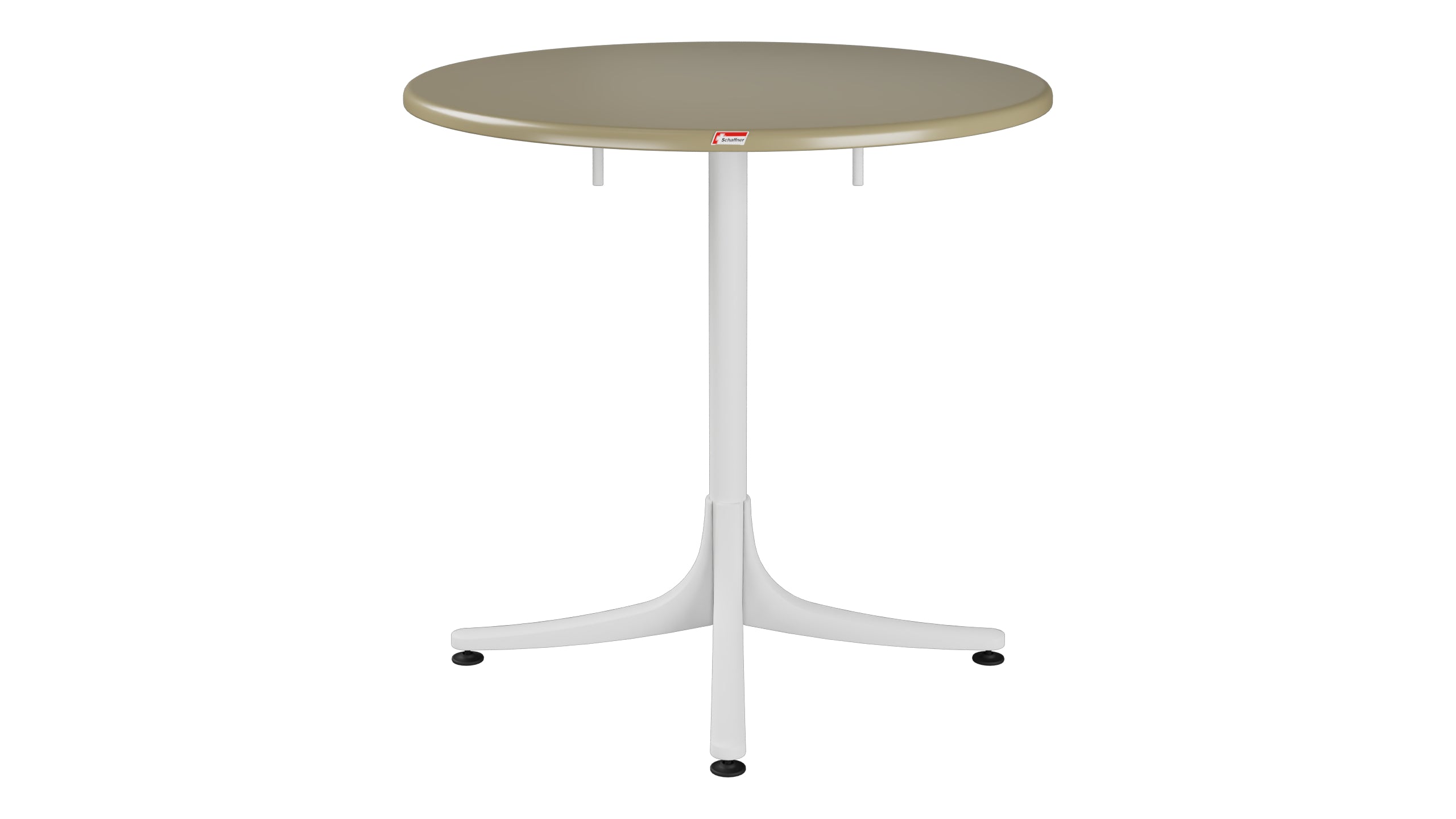 Schaffhausen Glasfaser-Gartentisch ø75 klappbar in Champagner präsentiert im Onlineshop von KAQTU Design AG. Gartentisch ist von Schaffner