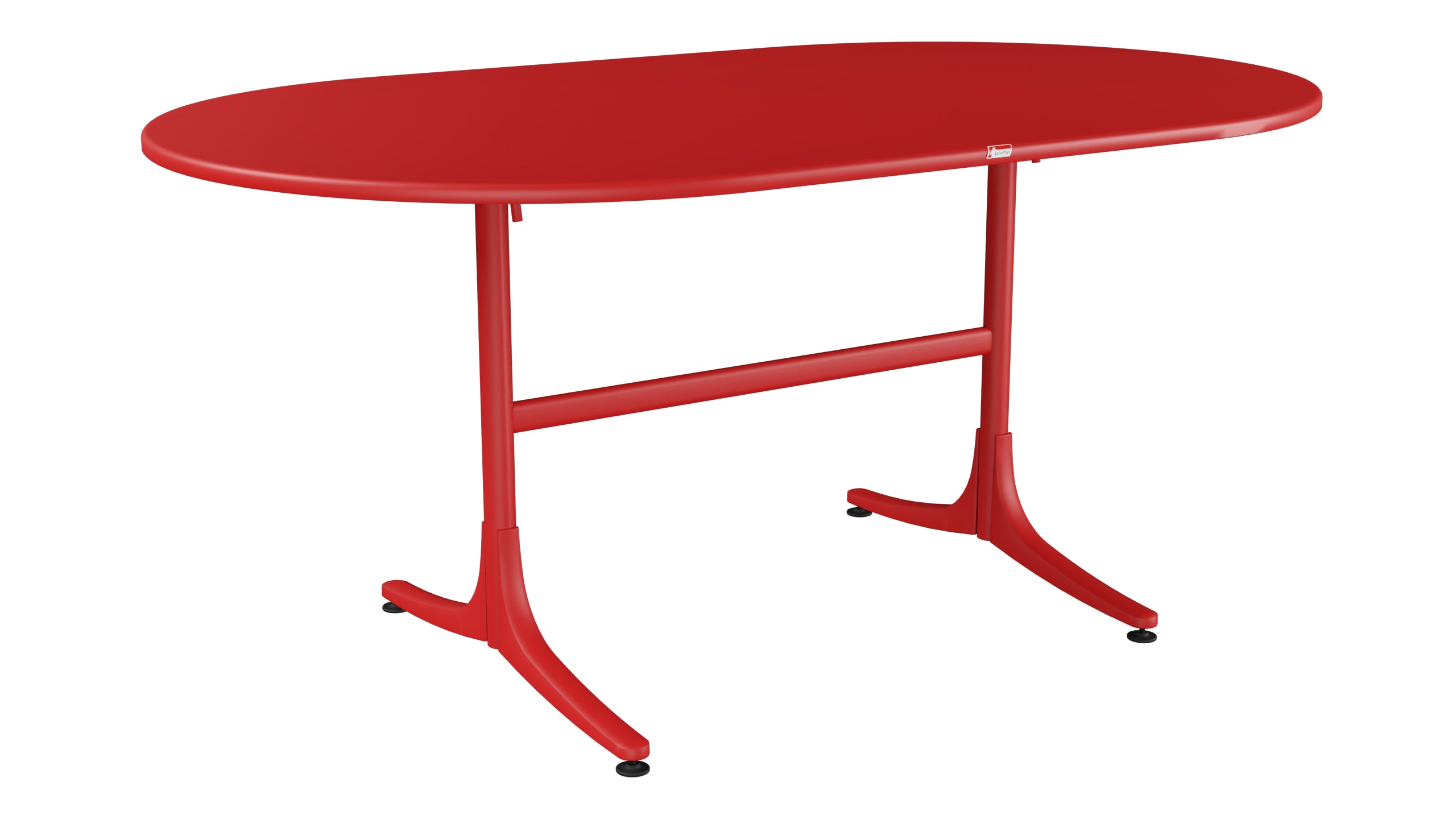 Schaffhausen Glasfaser-Gartentisch 160x95 oval klappbar in Rot präsentiert im Onlineshop von KAQTU Design AG. Gartentisch ist von Schaffner