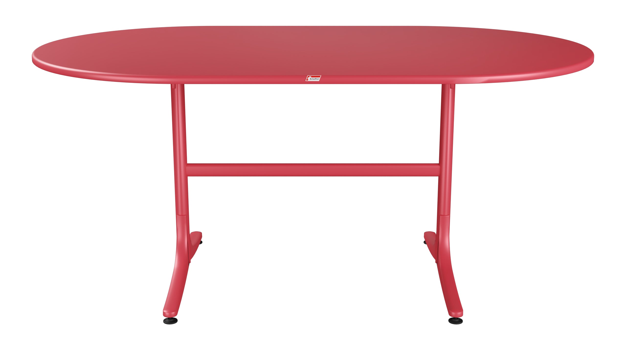 Schaffhausen Glasfaser-Gartentisch 160x95 oval klappbar in Ahornrot präsentiert im Onlineshop von KAQTU Design AG. Gartentisch ist von Schaffner