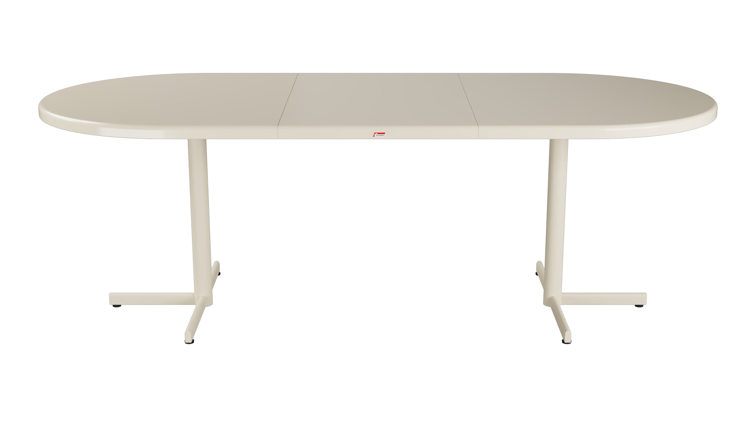 Bodensee Glasfaser-Gartentisch 160/218x95 oval klappbar, ausziehbar in Pastellsand präsentiert im Onlineshop von KAQTU Design AG. Gartentisch ist von Schaffner
