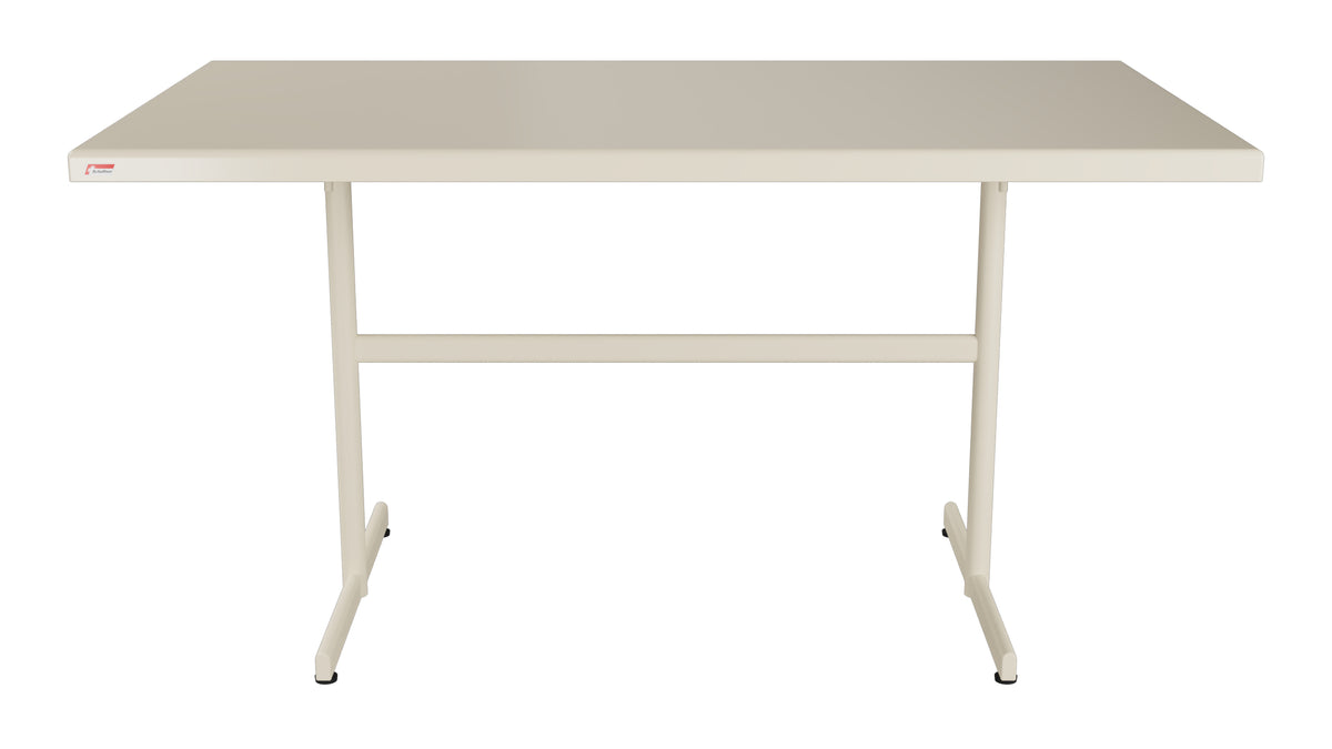 Bodensee Glasfaser-Gartentisch 140x80 klappbar in Pastellsand präsentiert im Onlineshop von KAQTU Design AG. Gartentisch ist von Schaffner