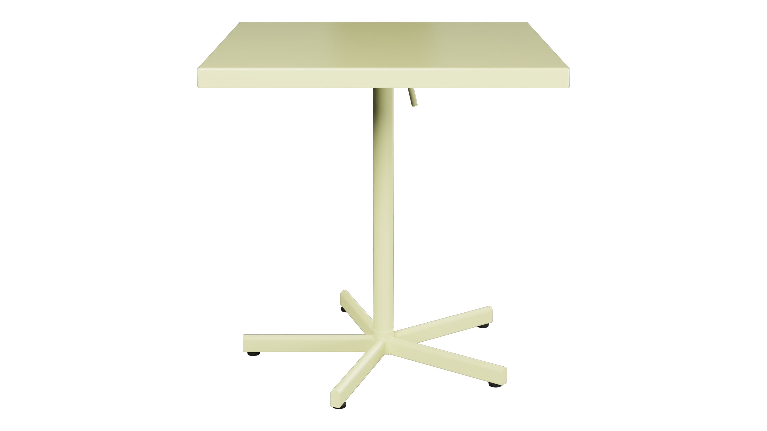 Bodensee Glasfaser-Gartentisch 70x70 klappbar in Buchsbaumgelb präsentiert im Onlineshop von KAQTU Design AG. Gartentisch ist von Schaffner