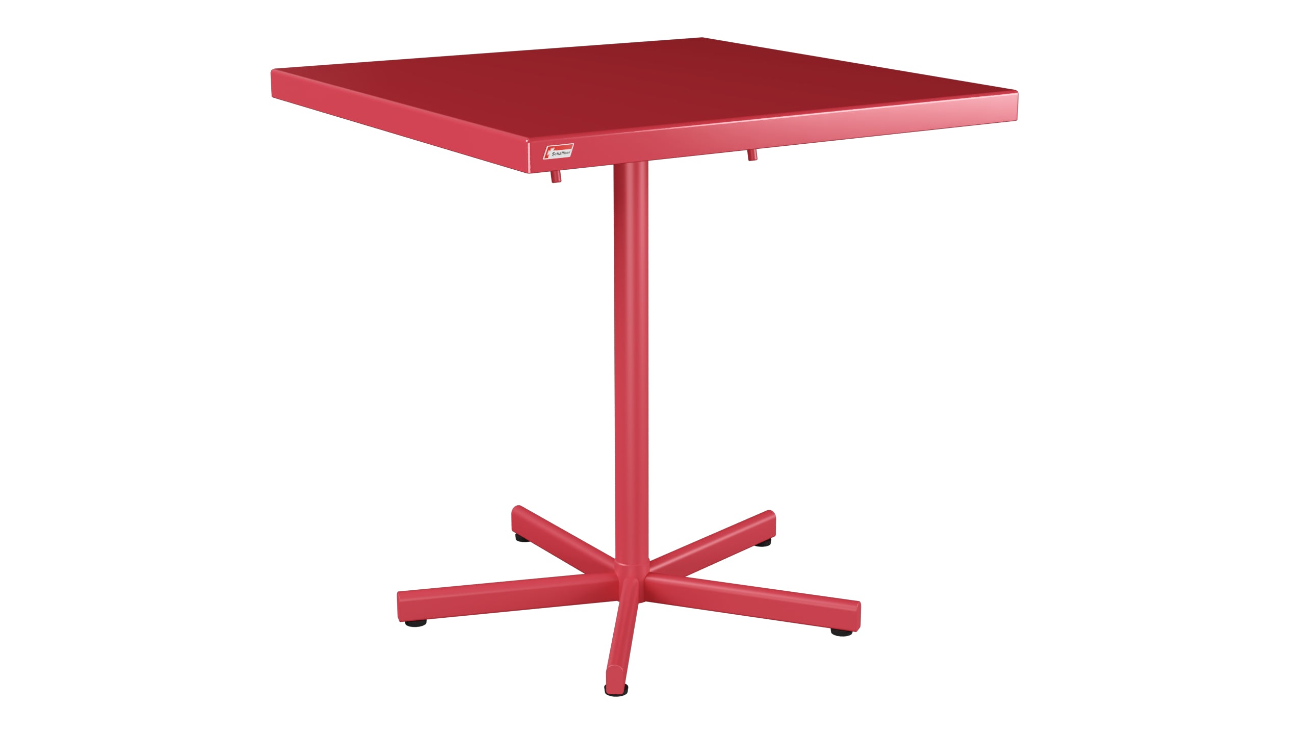 Bodensee Glasfaser-Gartentisch 70x70 klappbar in Ahornrot präsentiert im Onlineshop von KAQTU Design AG. Gartentisch ist von Schaffner