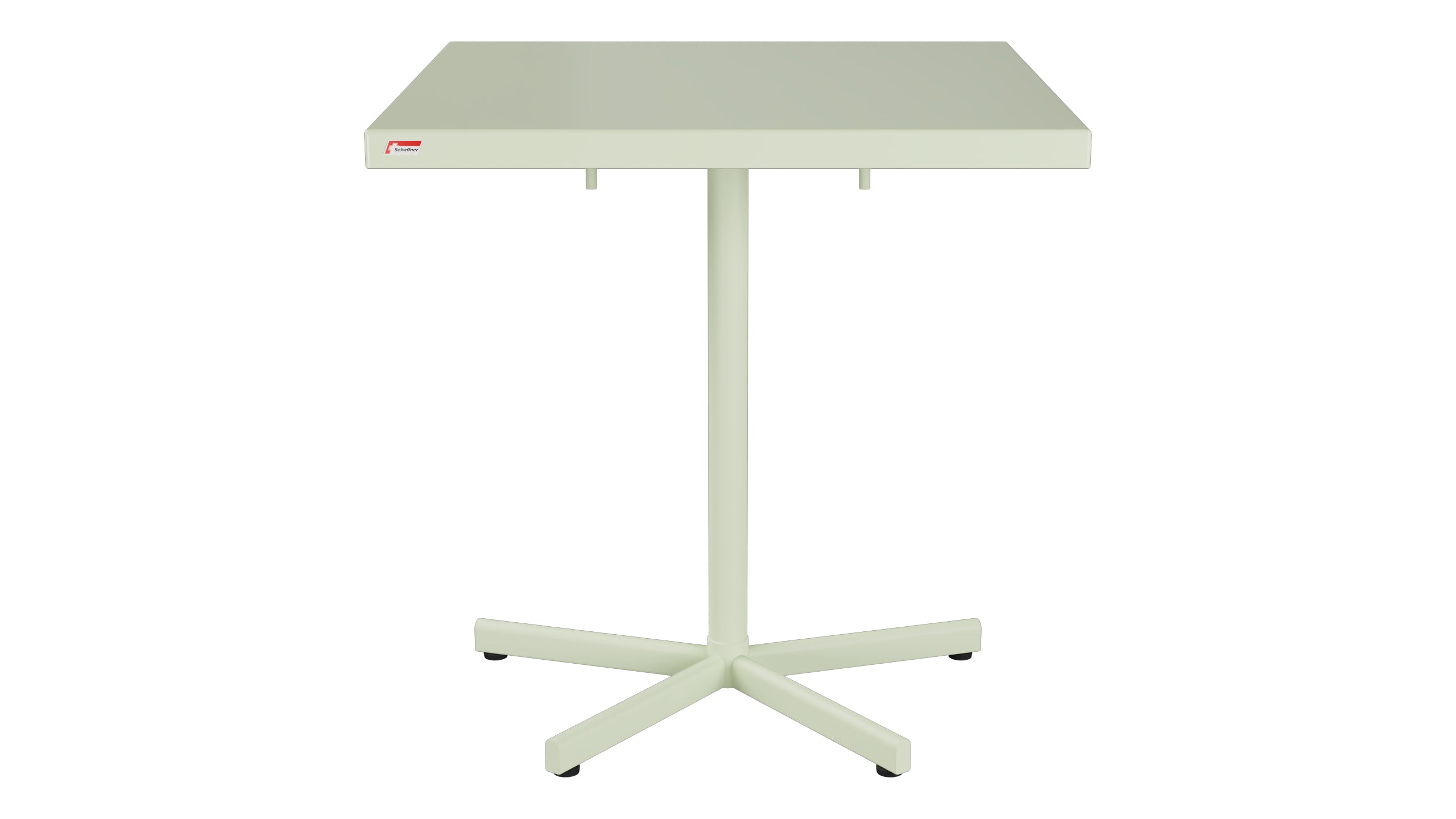 Bodensee Glasfaser-Gartentisch 70x70 klappbar in Pastellgrün präsentiert im Onlineshop von KAQTU Design AG. Gartentisch ist von Schaffner