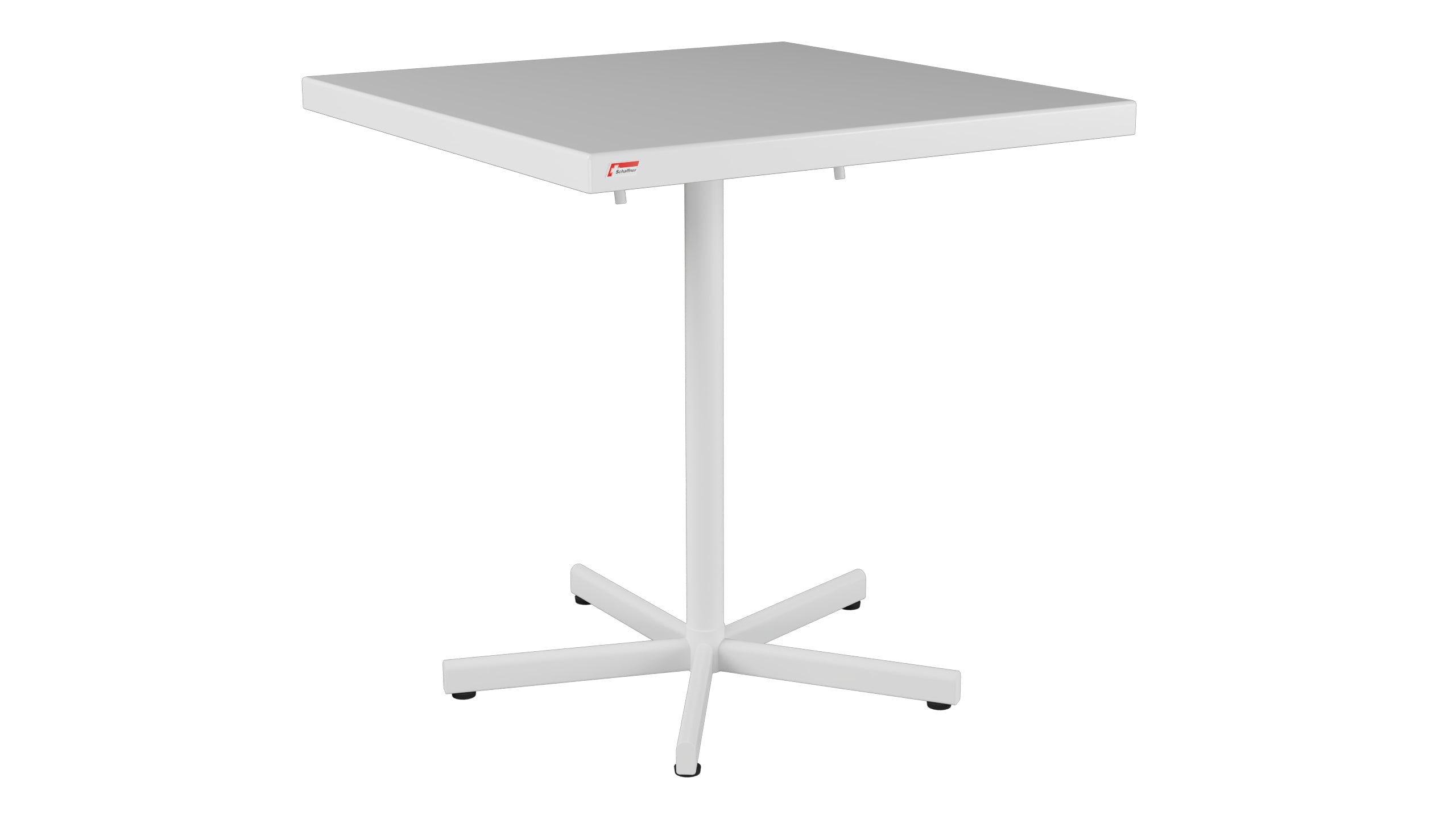 Bodensee Glasfaser-Gartentisch 70x70 klappbar in Weiss präsentiert im Onlineshop von KAQTU Design AG. Gartentisch ist von Schaffner