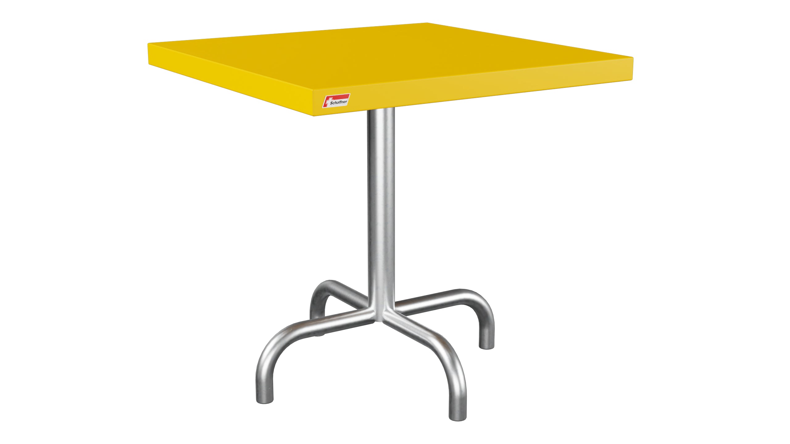 Säntis Metall-Beistelltisch Outdoor 50x50 / 50 in Gelb präsentiert im Onlineshop von KAQTU Design AG. Beistelltisch Outdoor ist von Schaffner