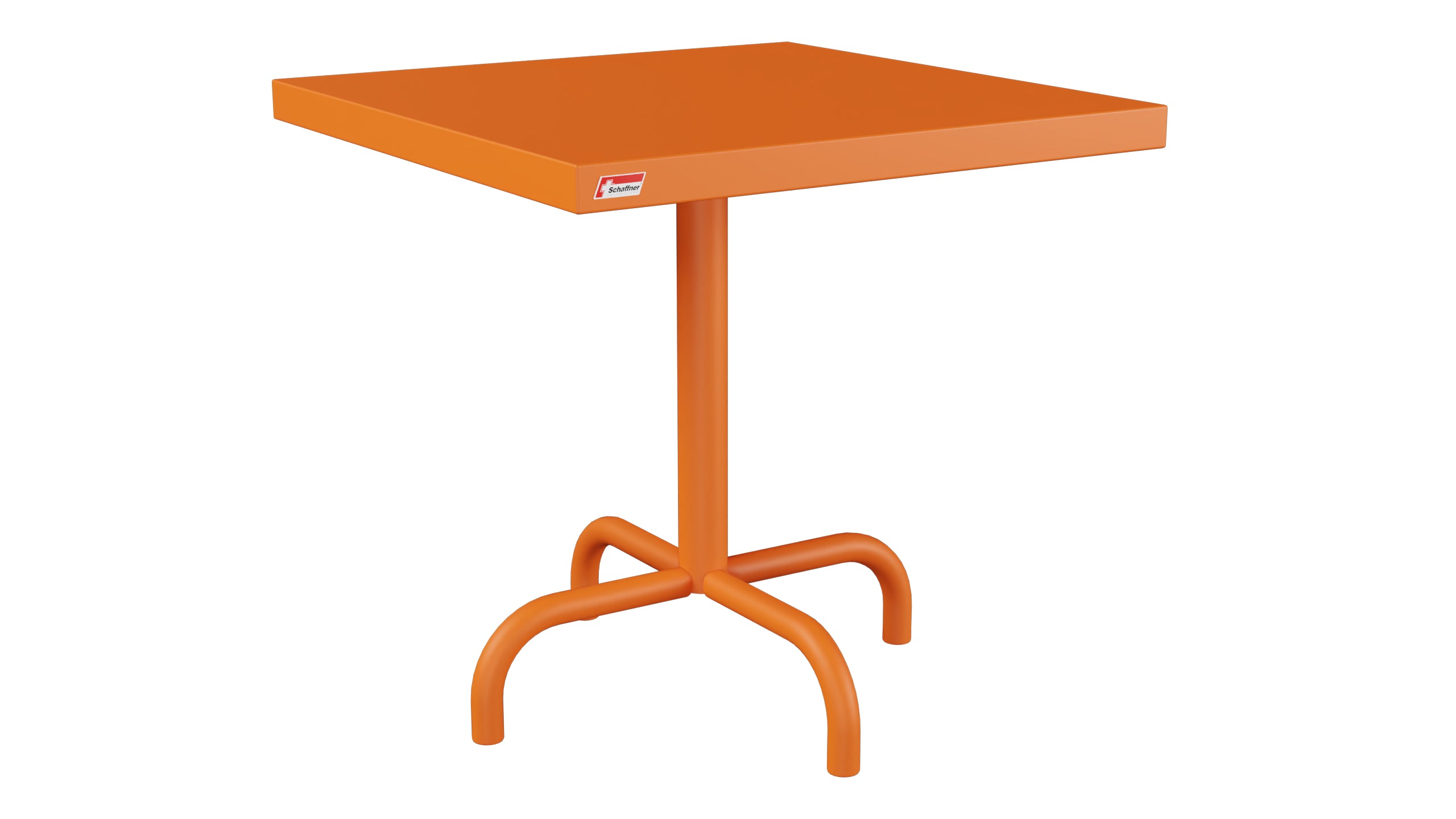 Säntis Metall-Beistelltisch Outdoor 50x50 / 50 in Orange präsentiert im Onlineshop von KAQTU Design AG. Beistelltisch Outdoor ist von Schaffner