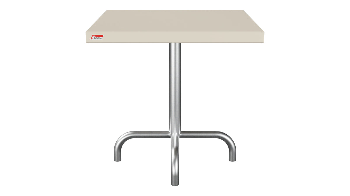 Säntis Metall-Beistelltisch Outdoor 50x50 / 50 in Pastellsand präsentiert im Onlineshop von KAQTU Design AG. Beistelltisch Outdoor ist von Schaffner