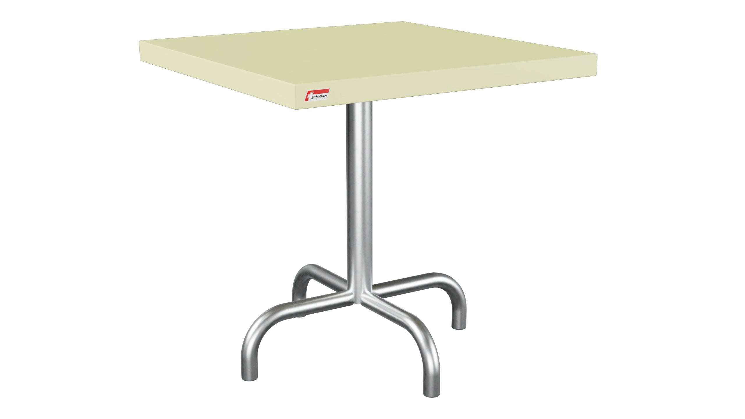 Säntis Metall-Beistelltisch Outdoor 50x50 / 50 in Buchsbaumgelb präsentiert im Onlineshop von KAQTU Design AG. Beistelltisch Outdoor ist von Schaffner