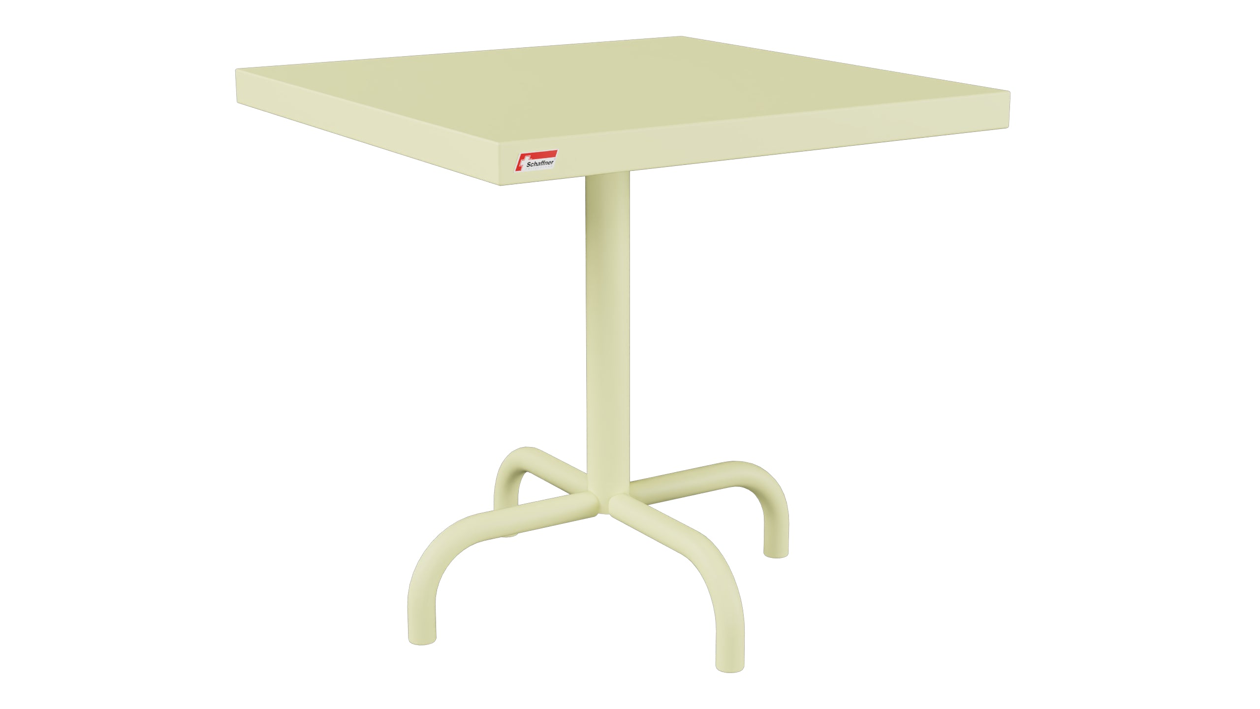 Säntis Metall-Beistelltisch Outdoor 50x50 / 50 in Buchsbaumgelb präsentiert im Onlineshop von KAQTU Design AG. Beistelltisch Outdoor ist von Schaffner