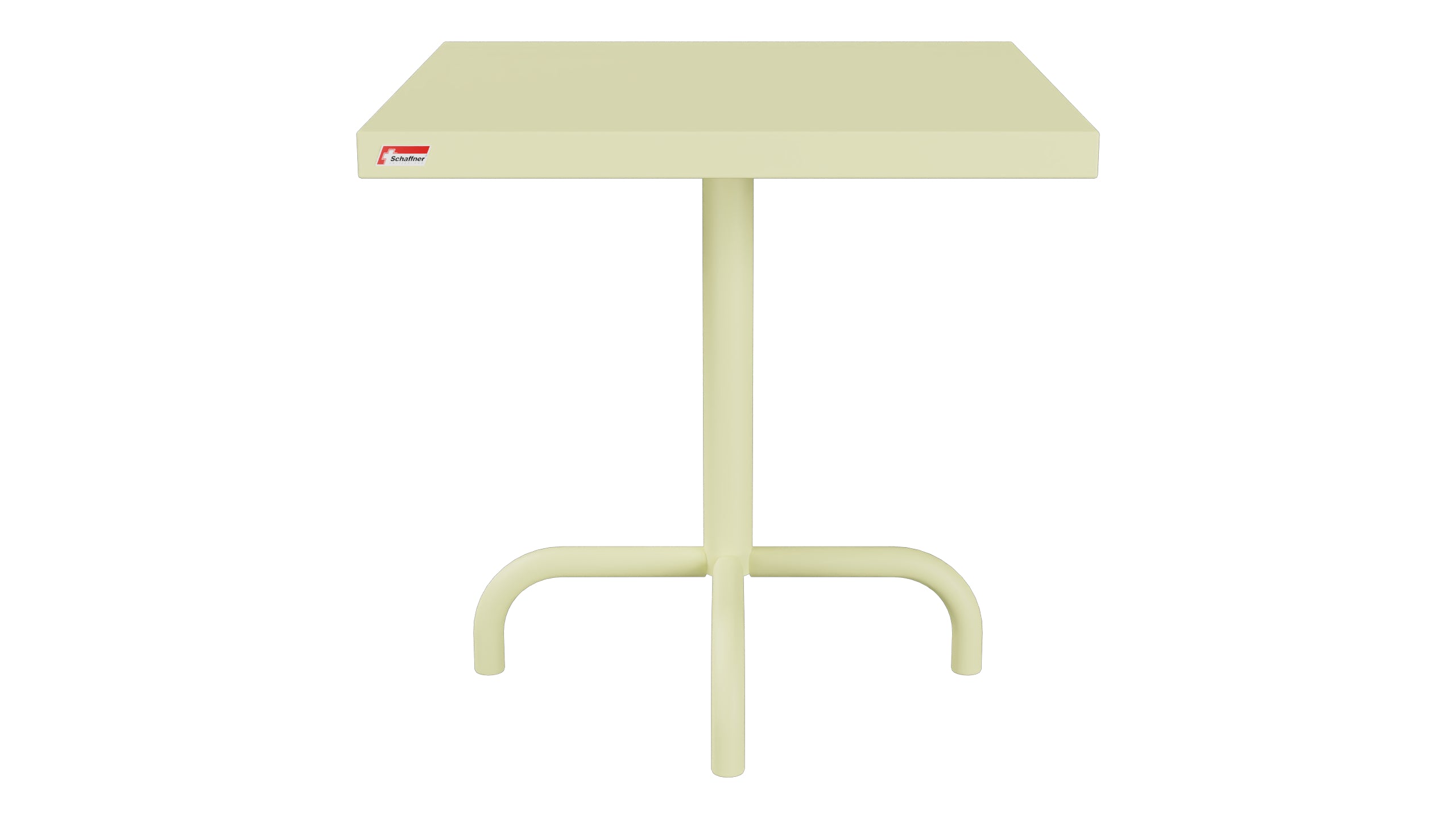 Säntis Metall-Beistelltisch Outdoor 50x50 / 50 in Buchsbaumgelb präsentiert im Onlineshop von KAQTU Design AG. Beistelltisch Outdoor ist von Schaffner