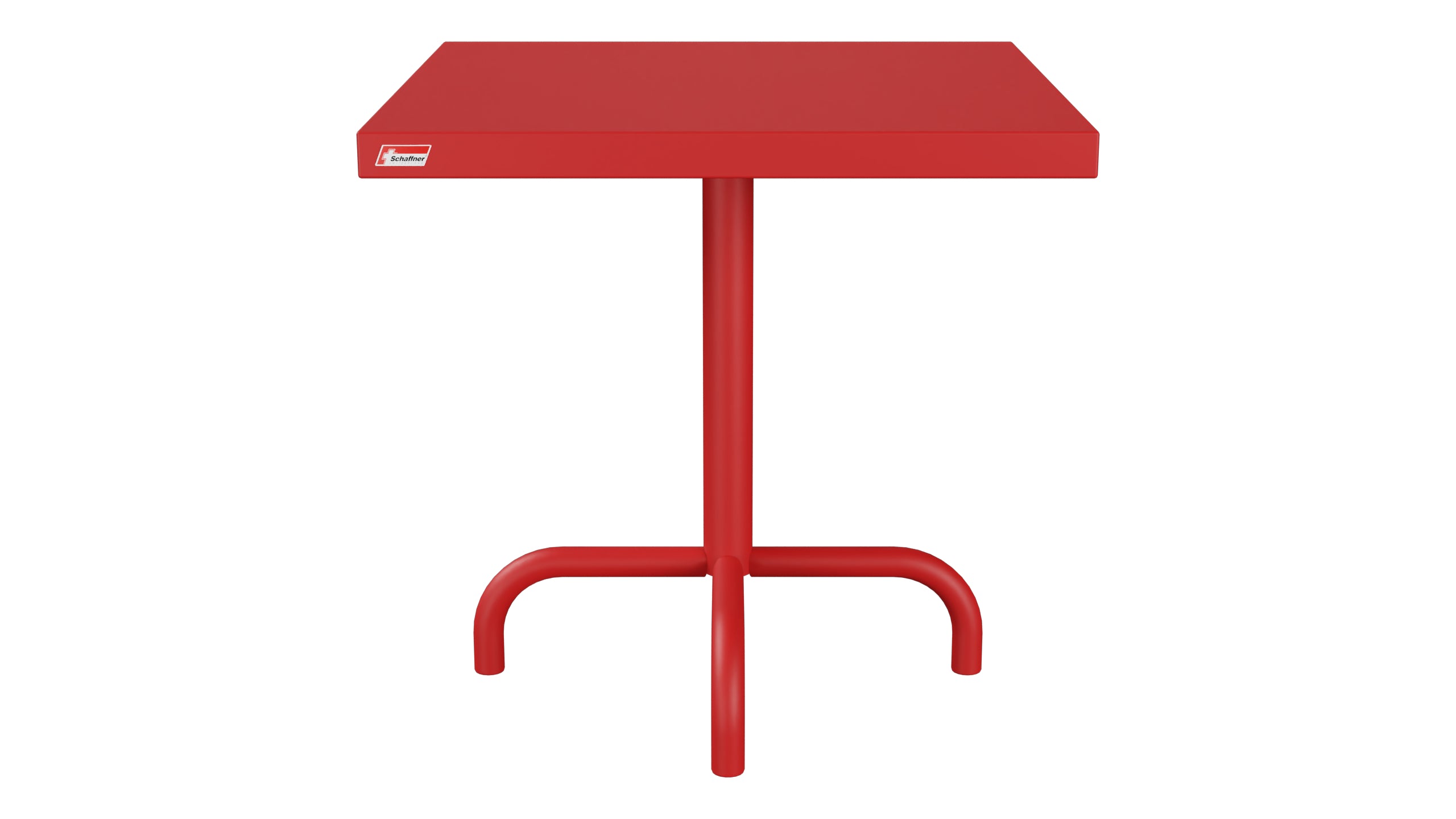 Säntis Metall-Beistelltisch Outdoor 50x50 / 50 in Rot präsentiert im Onlineshop von KAQTU Design AG. Beistelltisch Outdoor ist von Schaffner