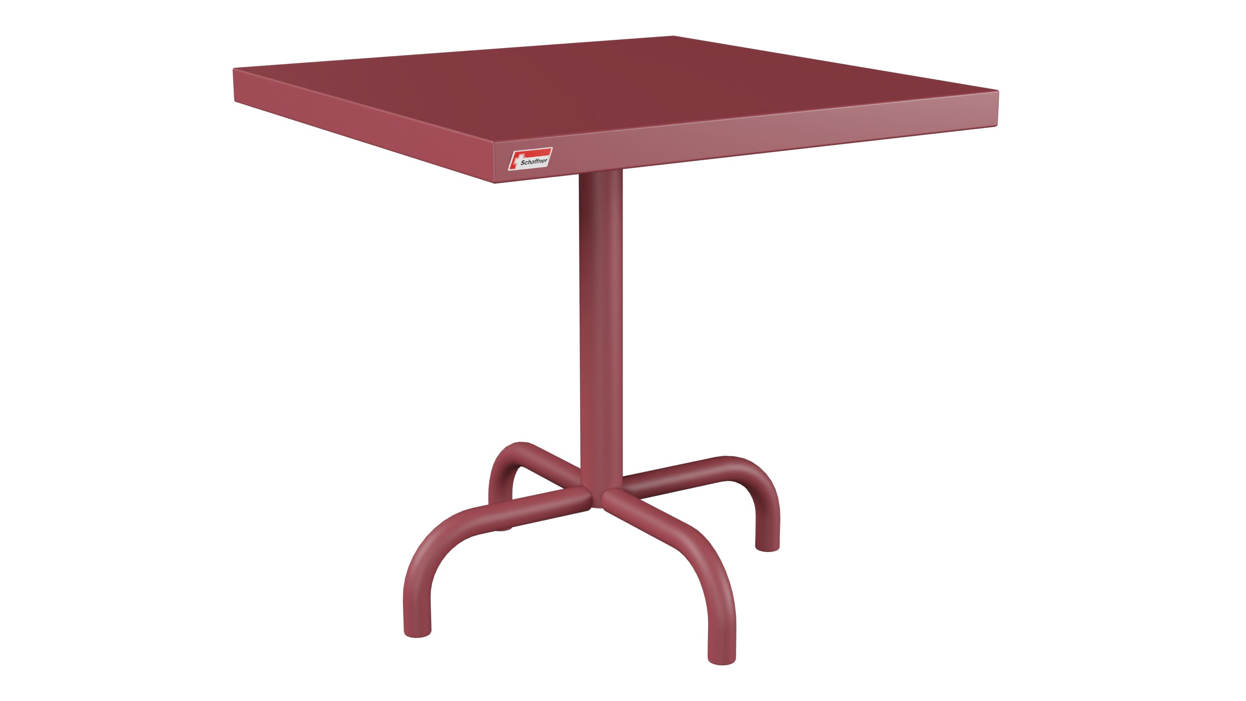 Säntis Metall-Beistelltisch Outdoor 50x50 / 50 in Bordeaux präsentiert im Onlineshop von KAQTU Design AG. Beistelltisch Outdoor ist von Schaffner